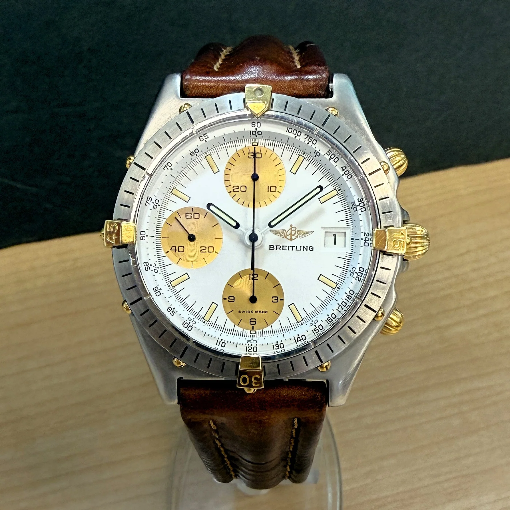 BREITLING Chronomat Watch 81950 Automatic Wristwatch White Dial 40mm Wristwatch - Image 5