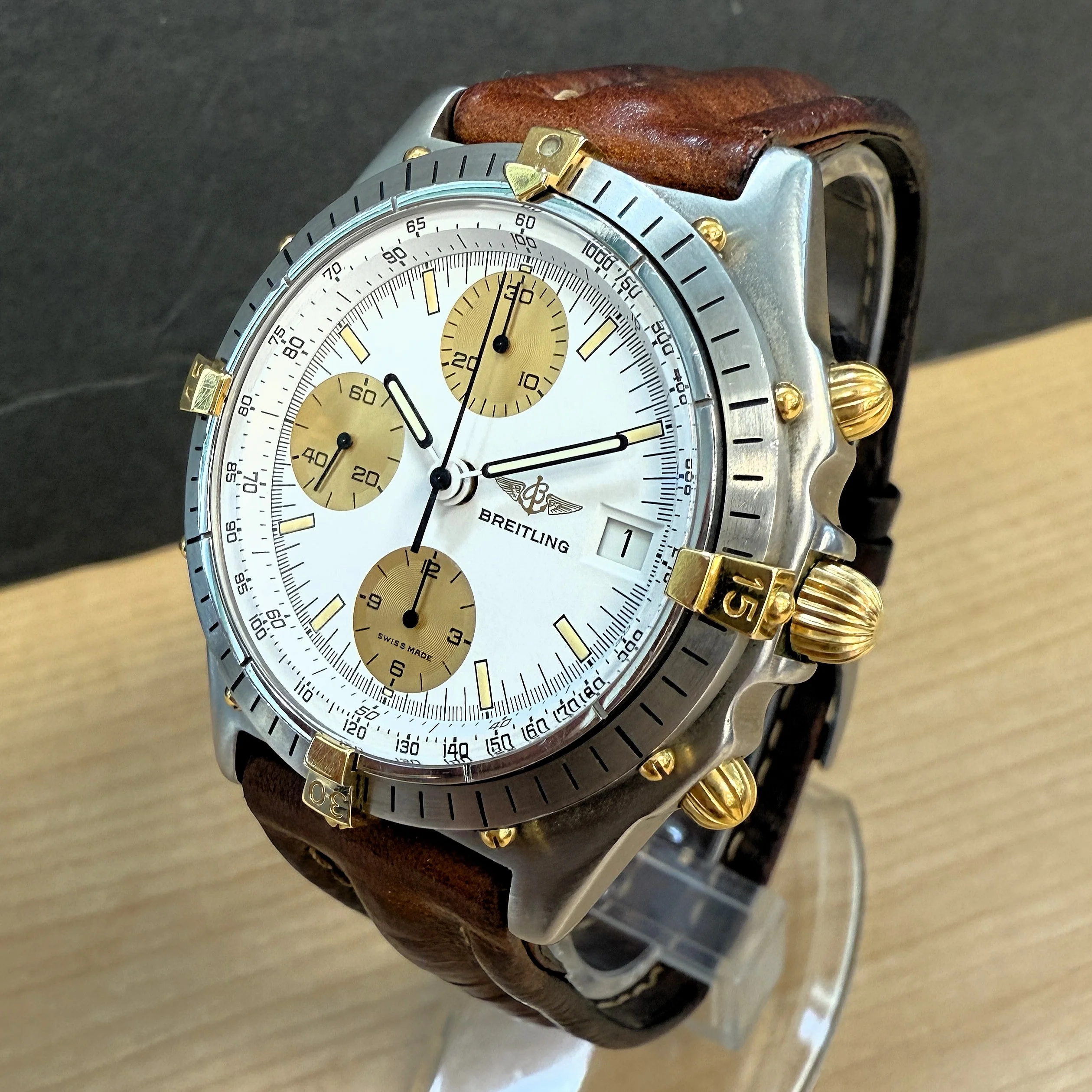 BREITLING Chronomat Watch 81950 Automatic Wristwatch White Dial 40mm Wristwatch - Image 7