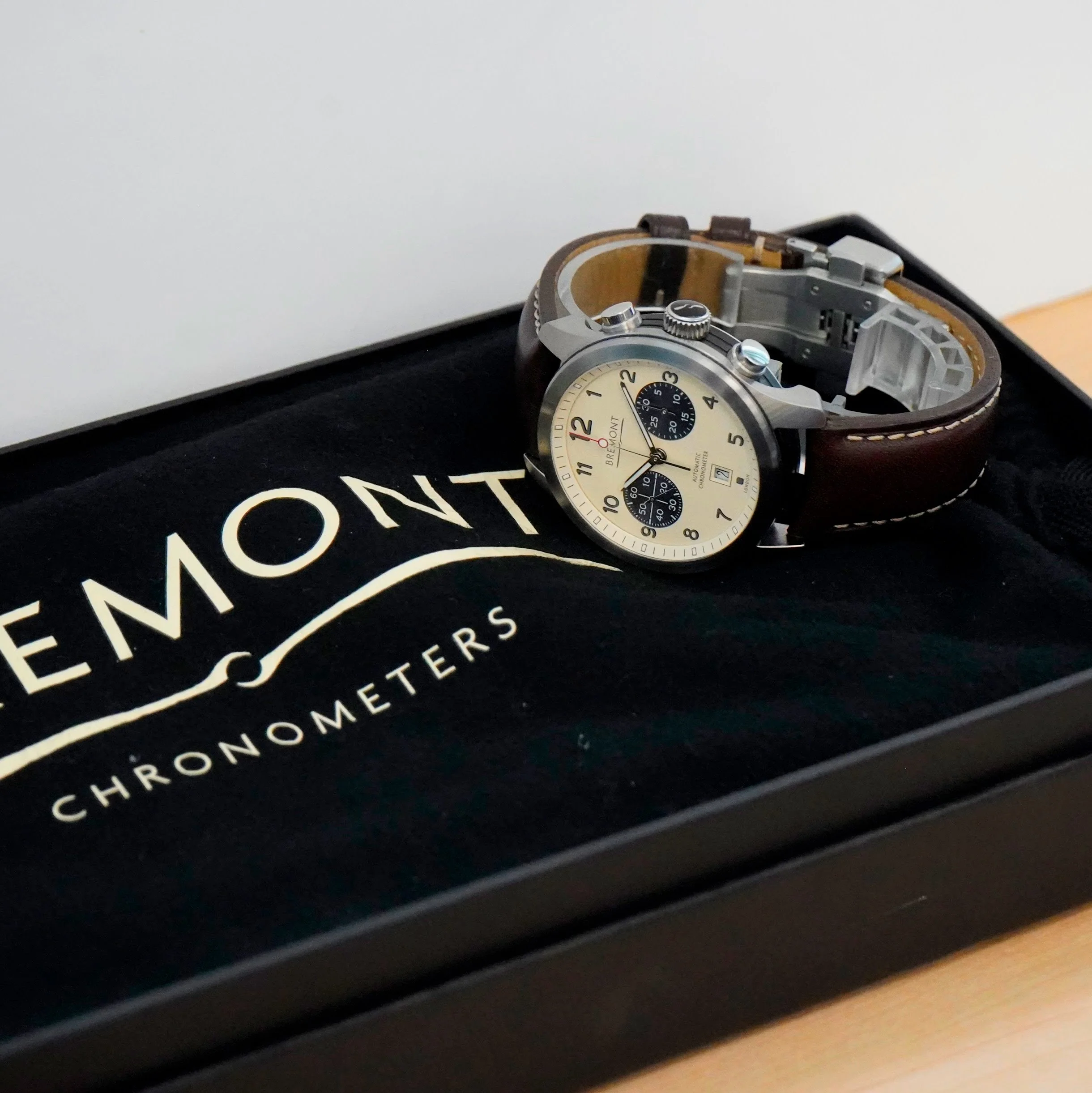 Bremont Automatic Chronograph Watch ALT1-C Date Cream Dial 43mm Chronometer Wristwatch B&P - Image 15