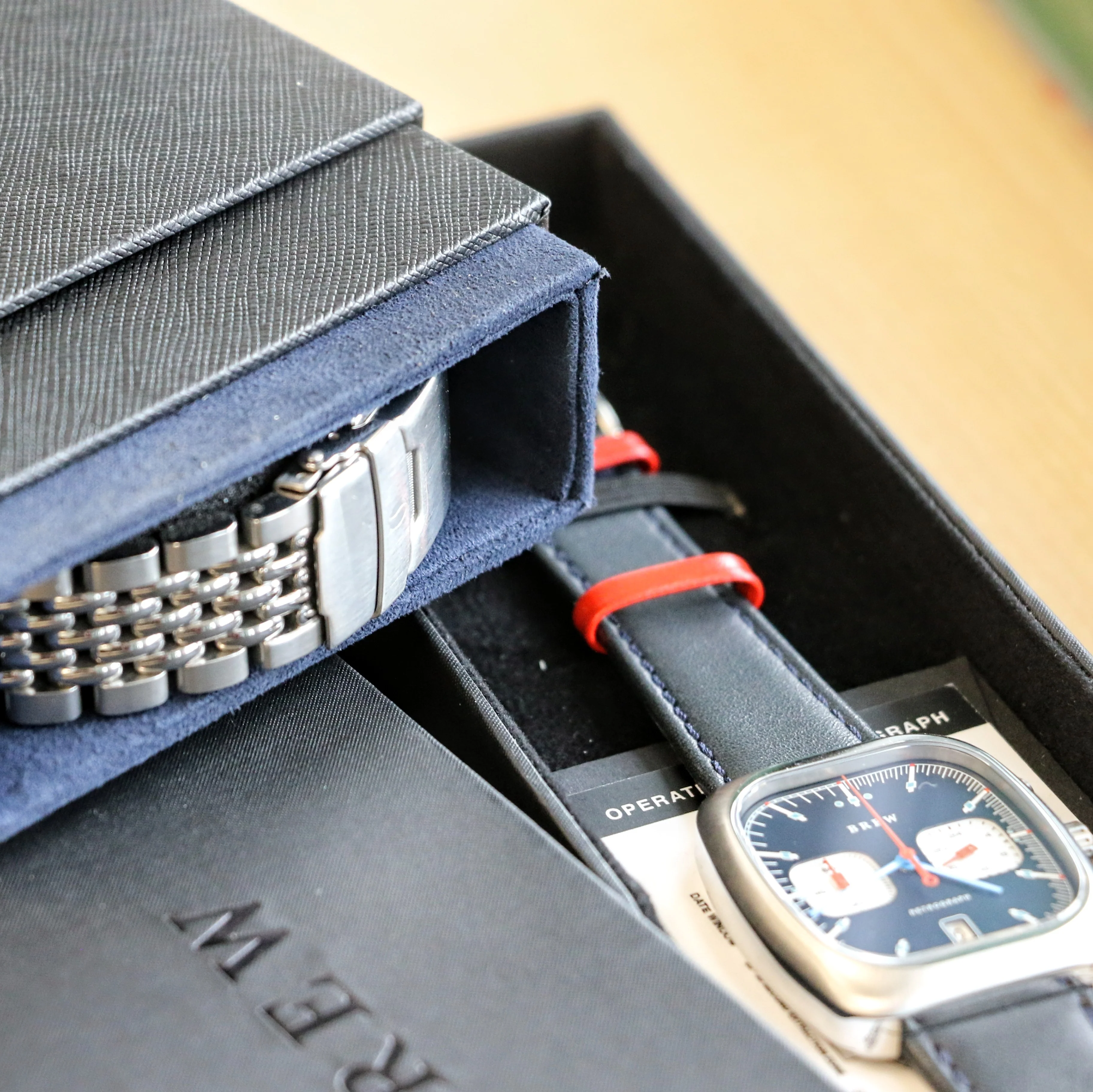 BREW Retrograph - Technicolor Watch Date Indicator - Full Kit + Extra Box w/ Extra Stainless-Steel Bracelet - Image 12