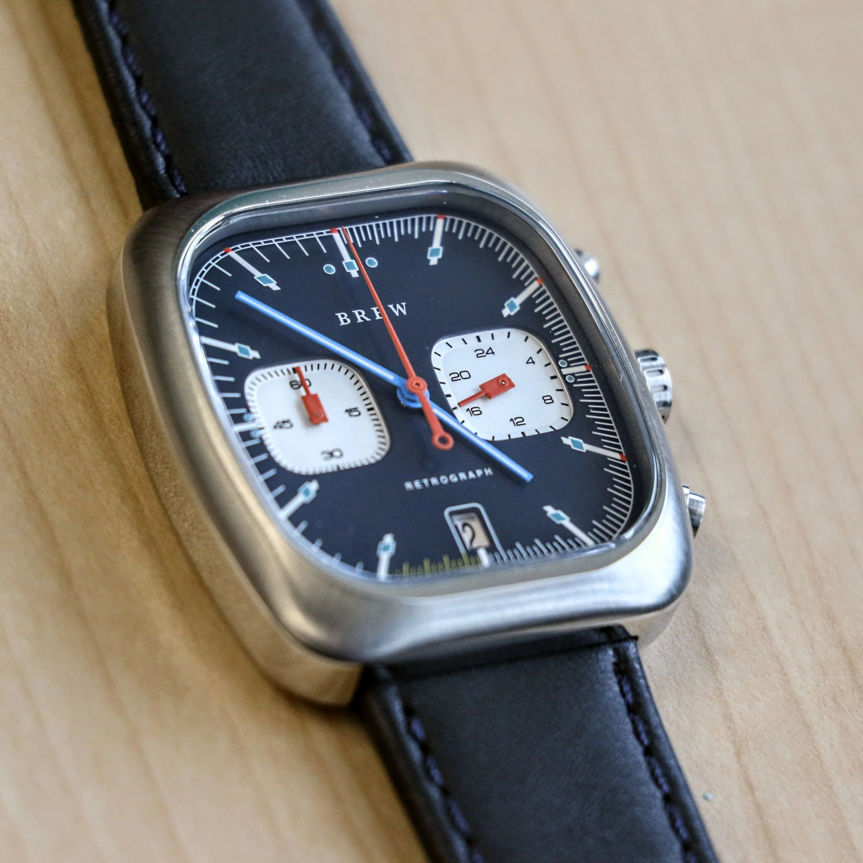 BREW Retrograph - Technicolor Watch Date Indicator - Full Kit + Extra Box w/ Extra Stainless-Steel Bracelet - Image 7
