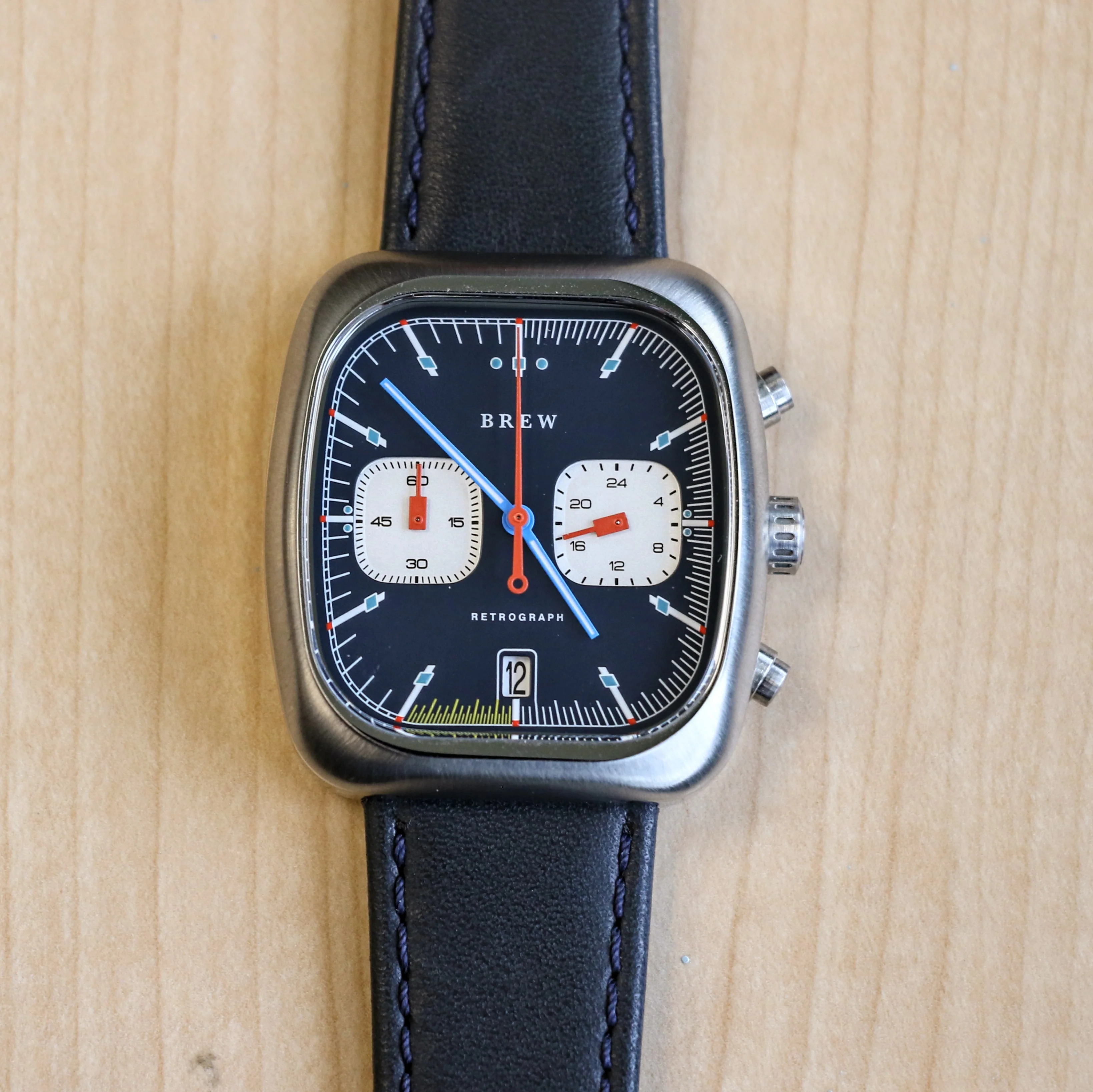 BREW Retrograph - Technicolor Watch Date Indicator - Full Kit + Extra Box w/ Extra Stainless-Steel Bracelet - Image 9