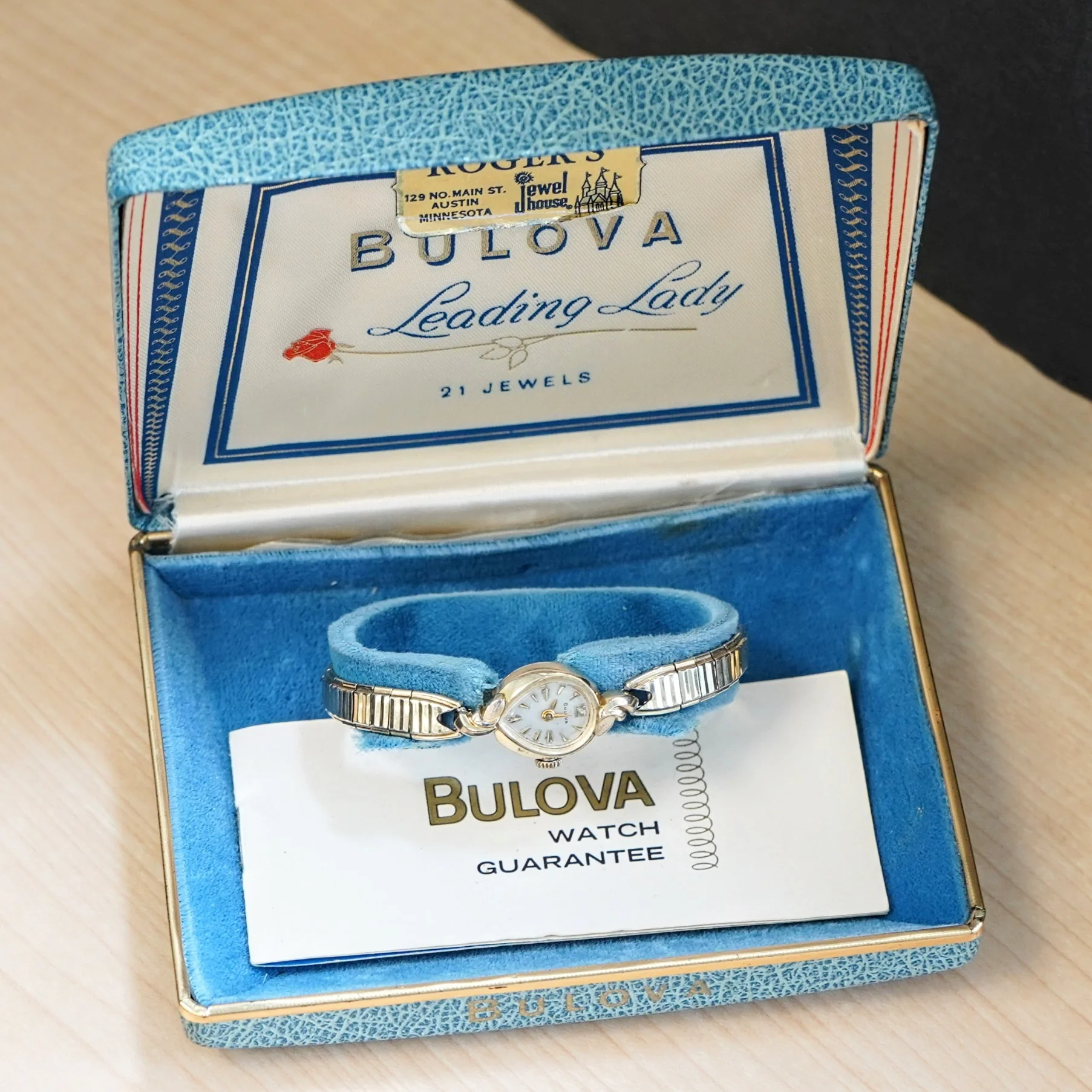 BULOVA 1964 Leading Lady "G" Watch 21 Jewels Wristwatch - ALL Original - Box & Papers! - Image 15