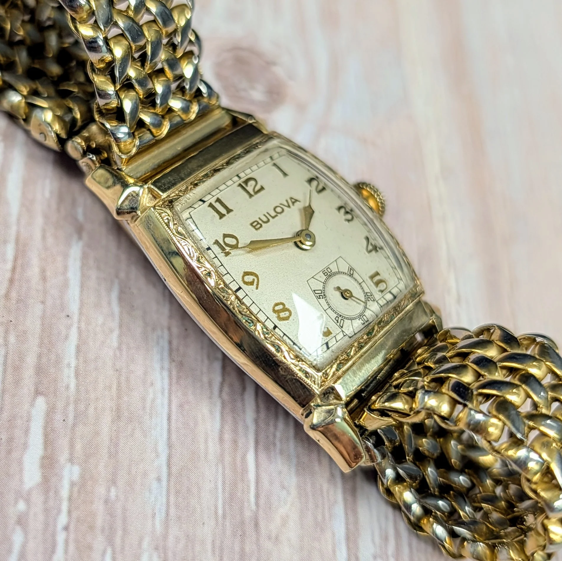 Vintage Bulova Cadet "D" Dress Watch 15 Jewels Cal. 10BC Tonneau Case Wristwatch - Image 7