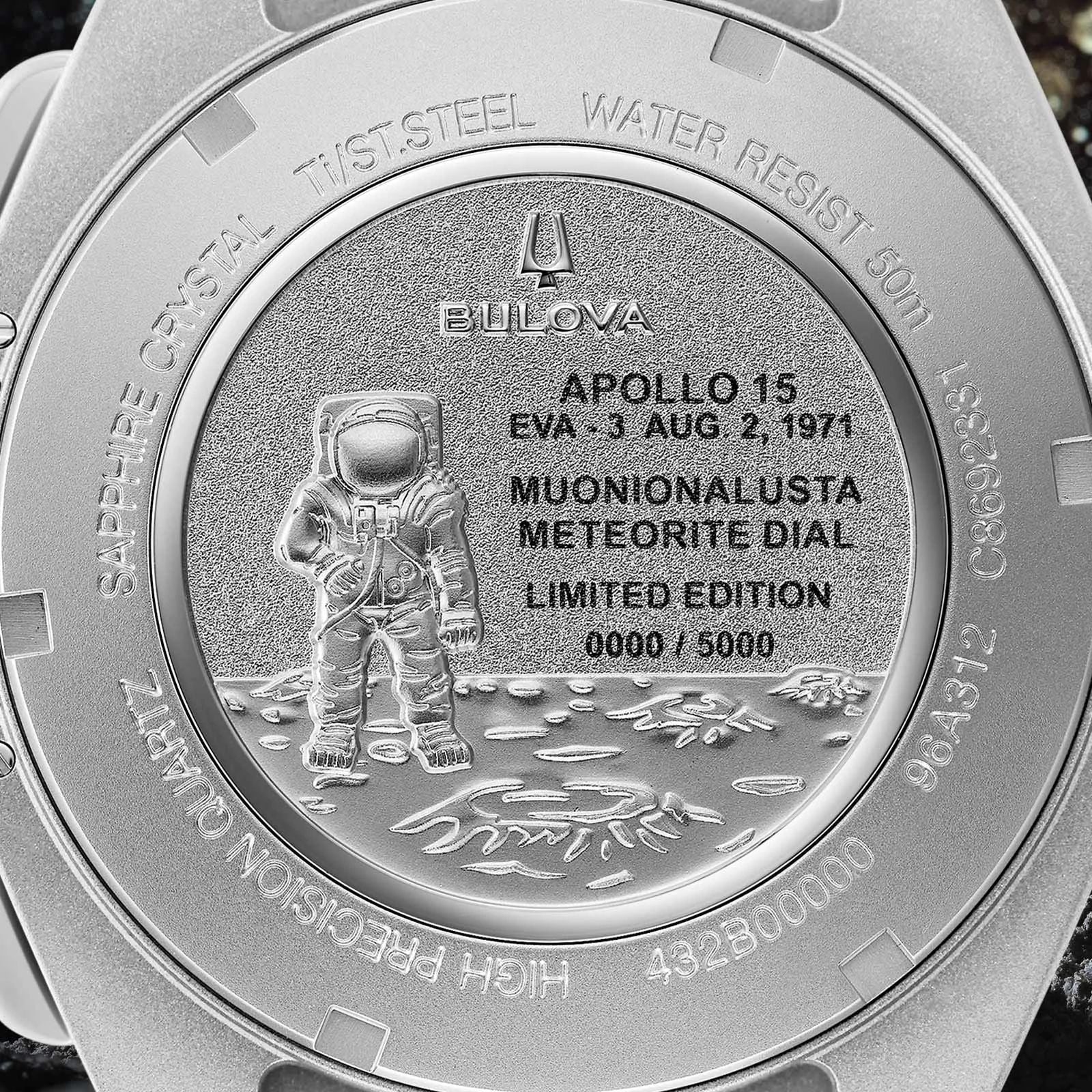 BULOVA Lunar Pilot Meteorite Chronograph Watch Archive Series Limited Edition 96A312 - Image 8
