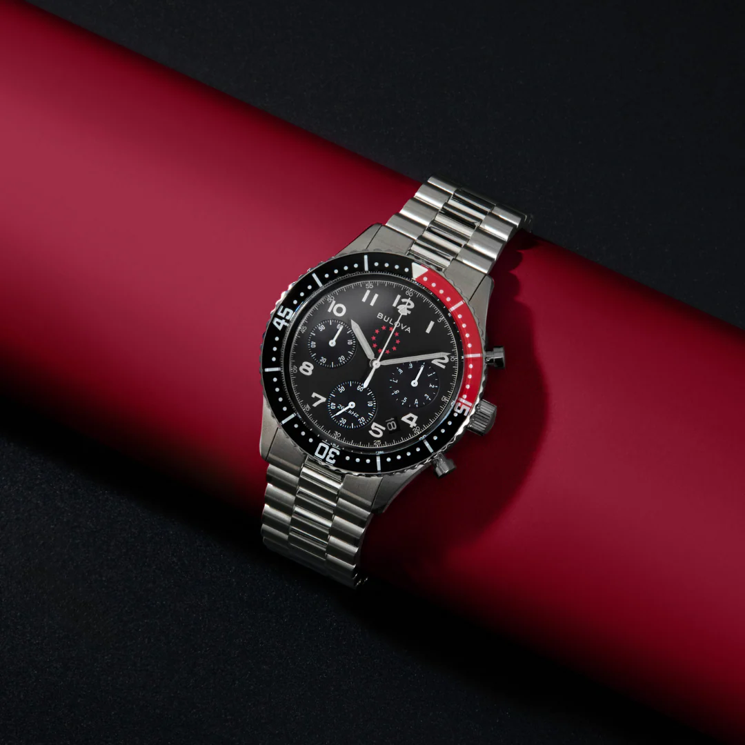 Bulova Marine Star Heritage Chronograph Watch 98B451 Special Edition Precisionist Wristwatch ALL S.S. - Image 6
