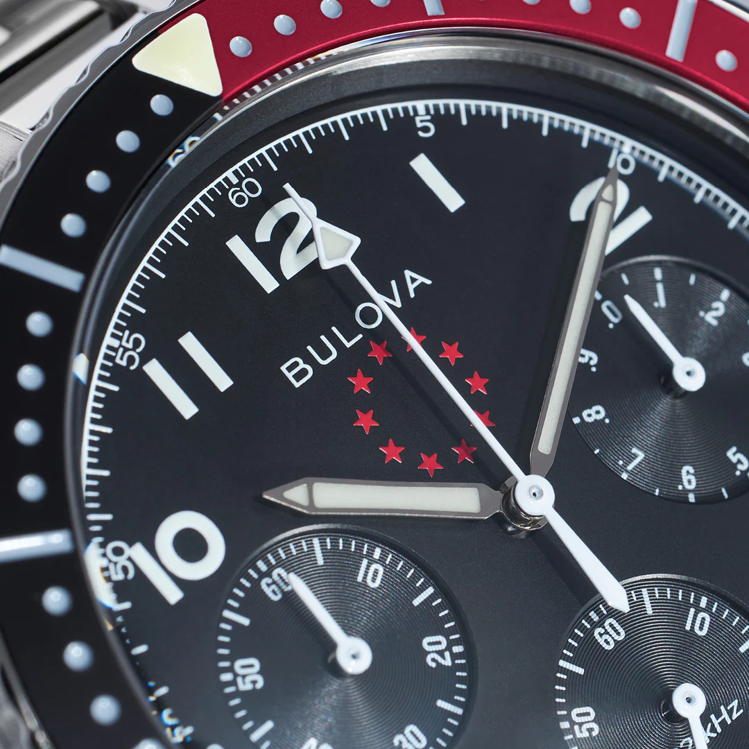 Bulova Marine Star Heritage Chronograph Watch 98B451 Special Edition Precisionist Wristwatch ALL S.S. - Image 7