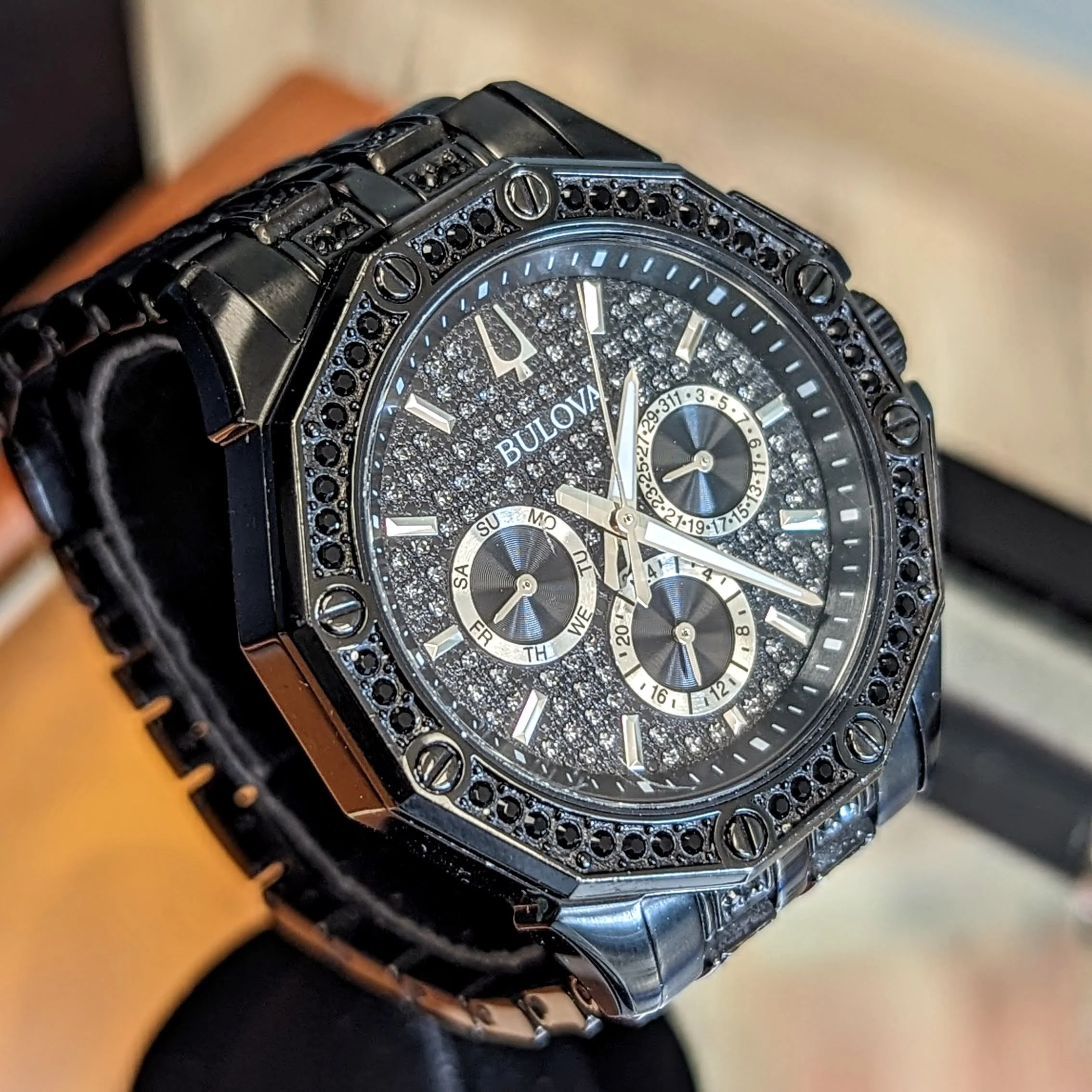 BULOVA Octava Crystal Watch 98C134 - 300 Crystales on the Black Tone Stainless Steel - Image 5