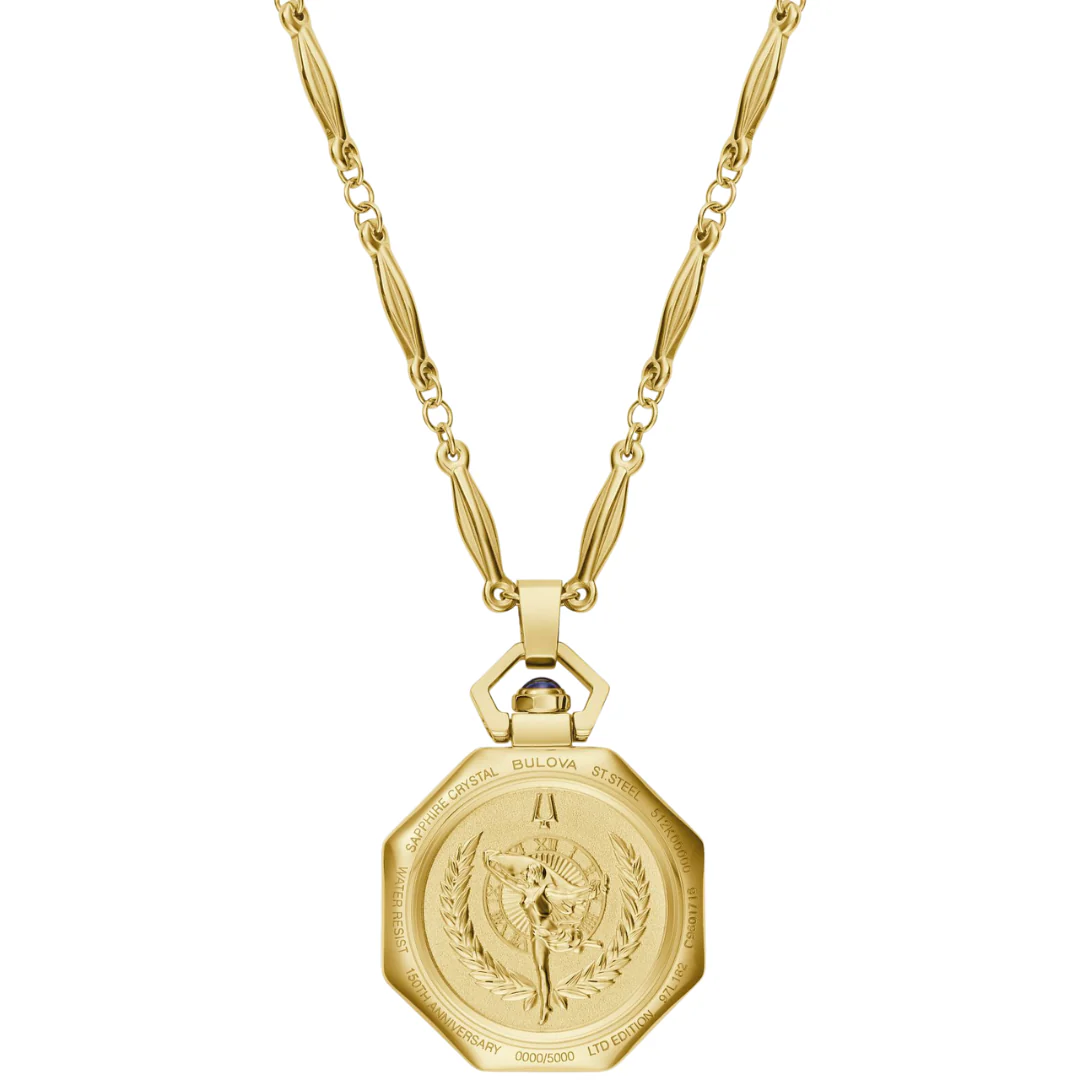 Bulova Rubaiyat Pendant Necklace Watch 97L182 Limited-Edition Art Deco Design - Image 3