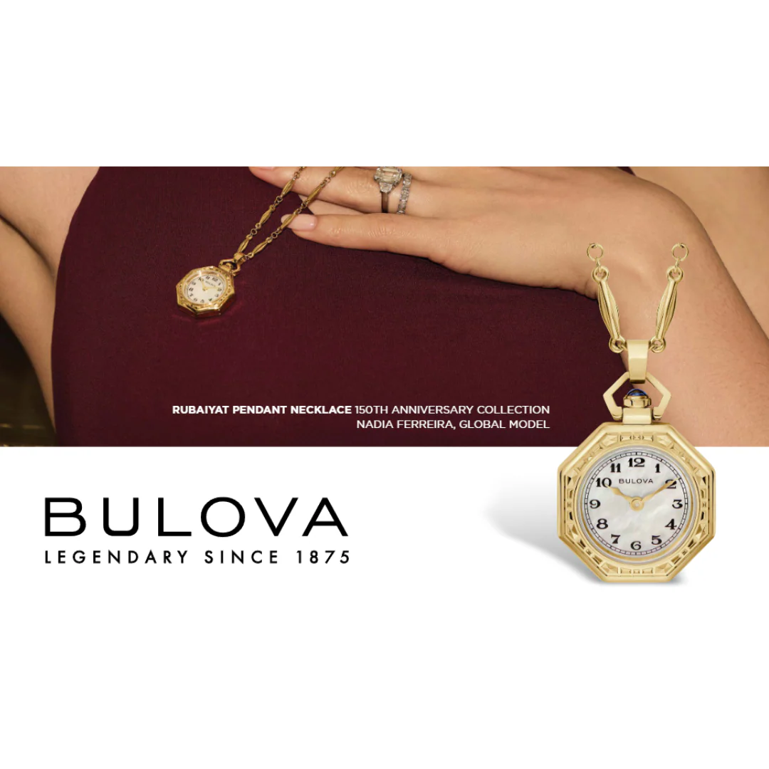 Bulova Rubaiyat Pendant Necklace Watch 97L182 Limited-Edition Art Deco Design - Image 8