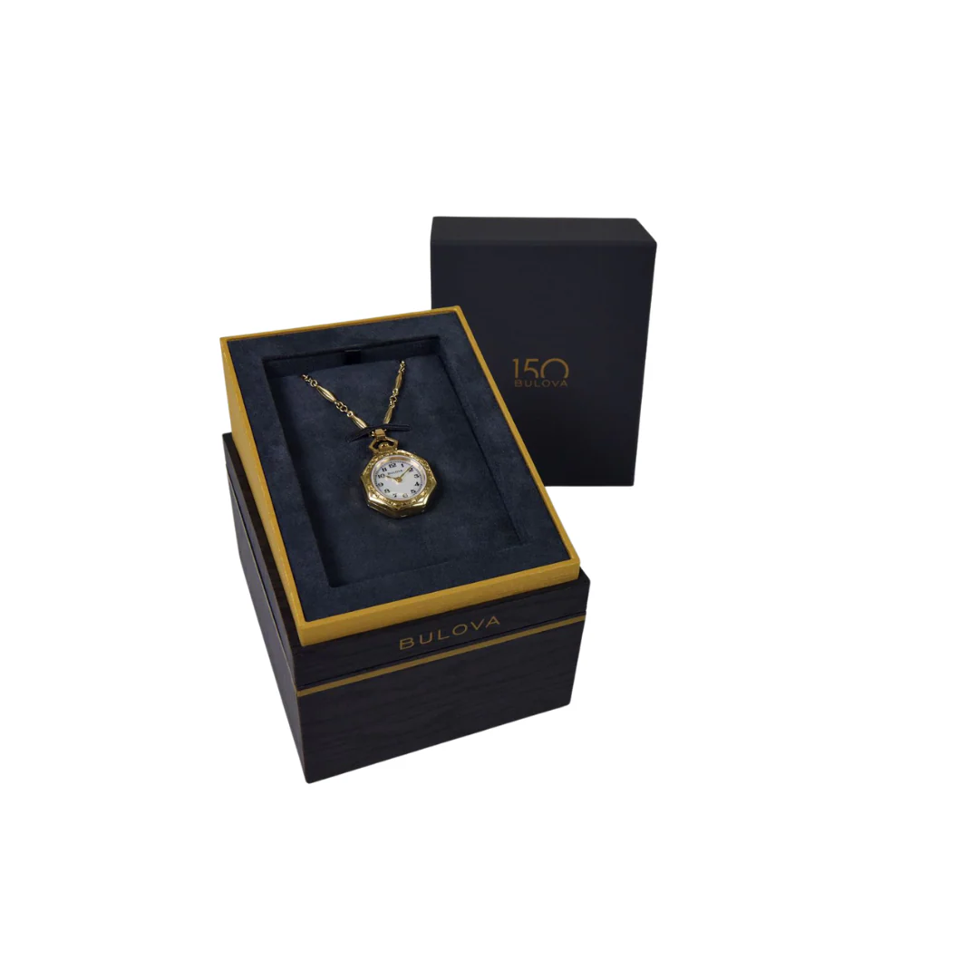 Bulova Rubaiyat Pendant Necklace Watch 97L182 Limited-Edition Art Deco Design - Image 9