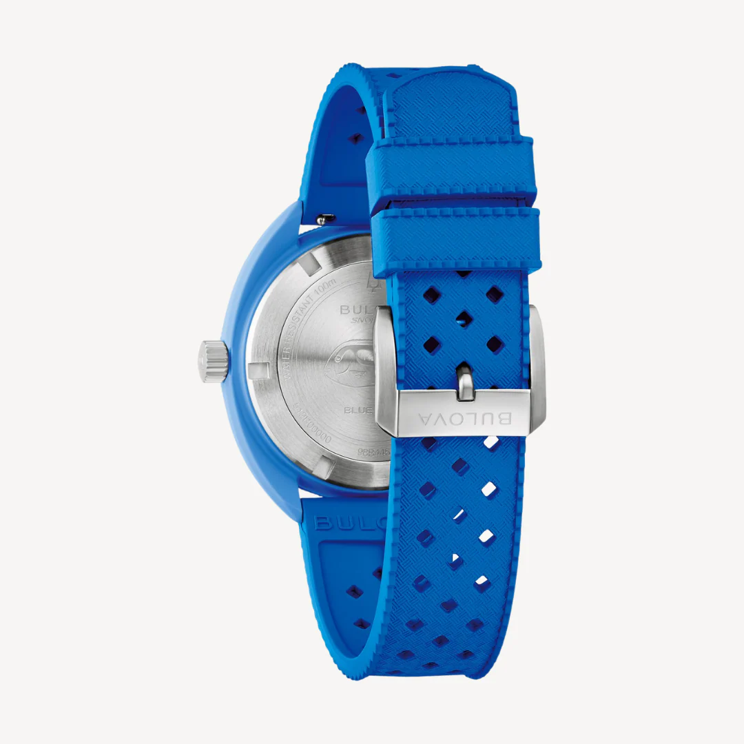 BULOVA Snorkel Blue Tang Fish Watch 98B445 41mm Ceramic Case Wristwatch - Image 5