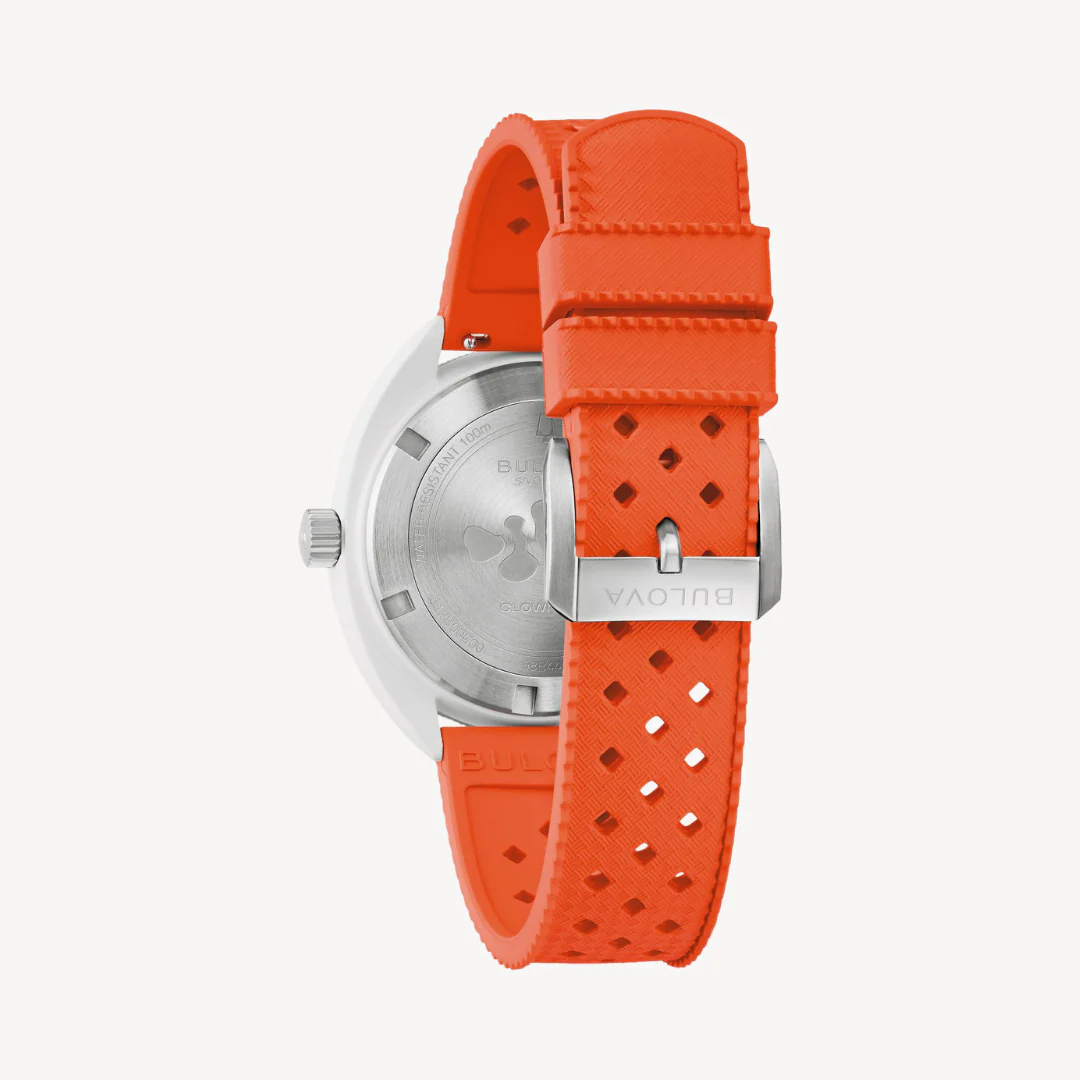 BULOVA Snorkel Clownfish Watch 98B448 41mm Ceramic Case Wristwatch - Image 4