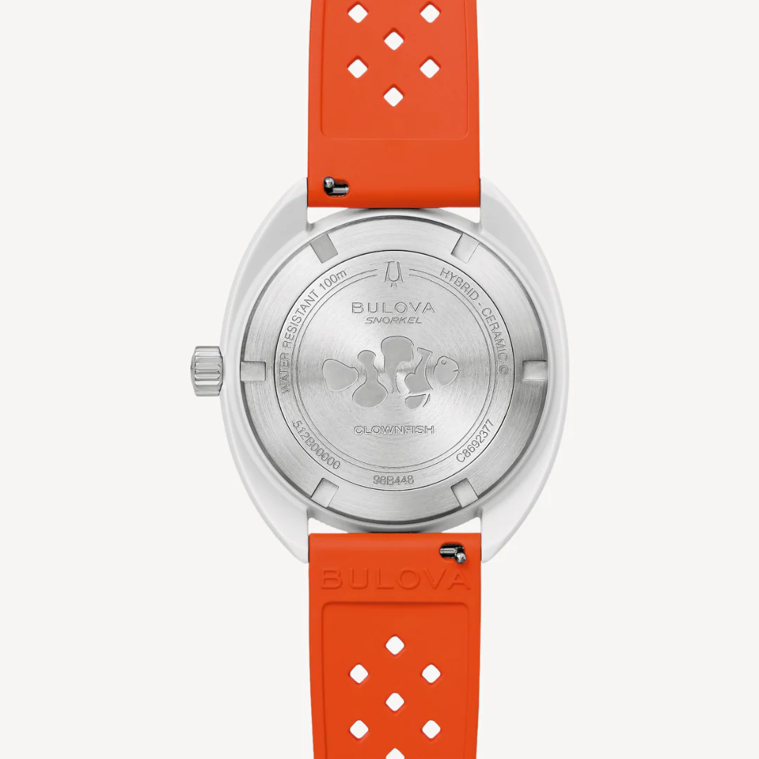 BULOVA Snorkel Clownfish Watch 98B448 41mm Ceramic Case Wristwatch - Image 5