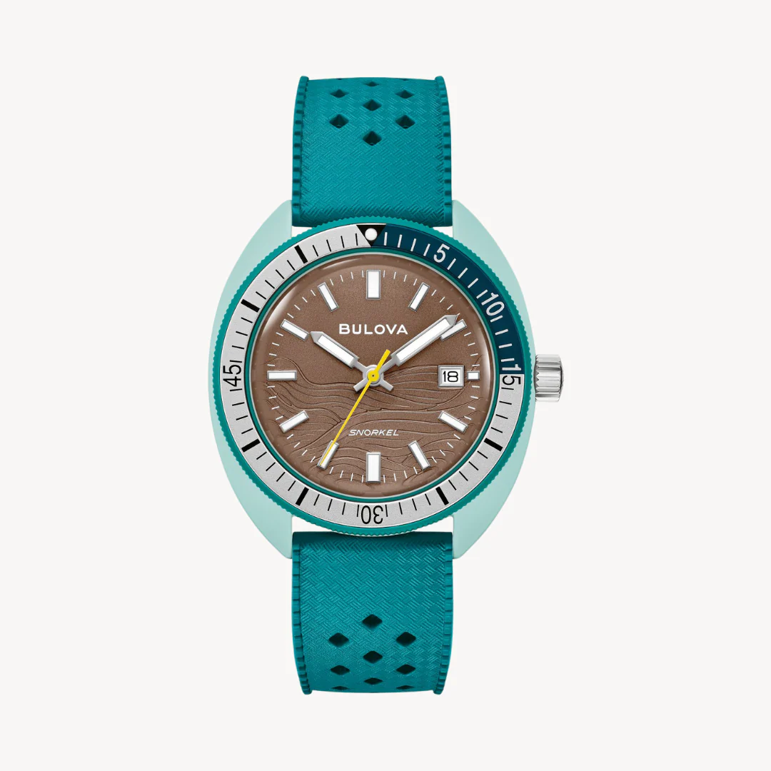 BULOVA Snorkel Sea Turtle Watch 98B446 41mm Ceramic Case Wristwatch - Image 2