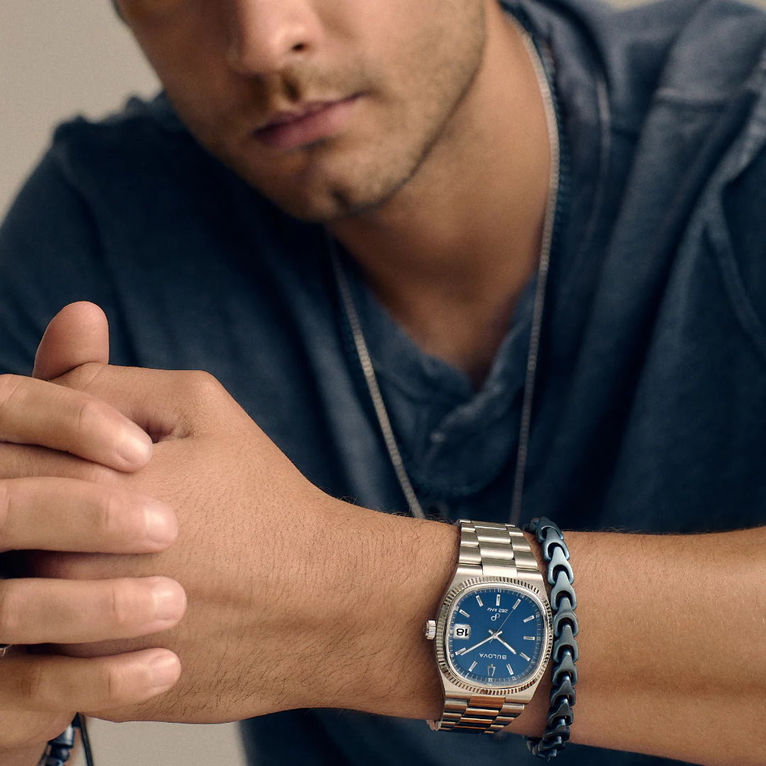 Bulova Super Seville Precisionist Watch 96B440 Date Iindicator Blue Dial ALL S.S. Wristwatch - Image 7