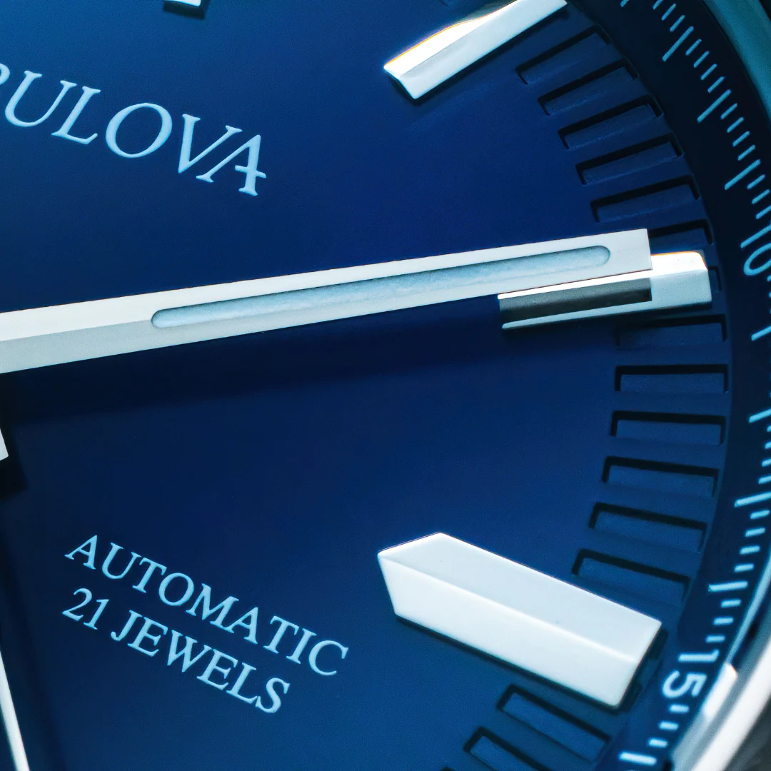 BULOVA Surveyor Automatic Watch 21 Jewels Blue Dial ALL S.S. Model 96A275 - Image 5