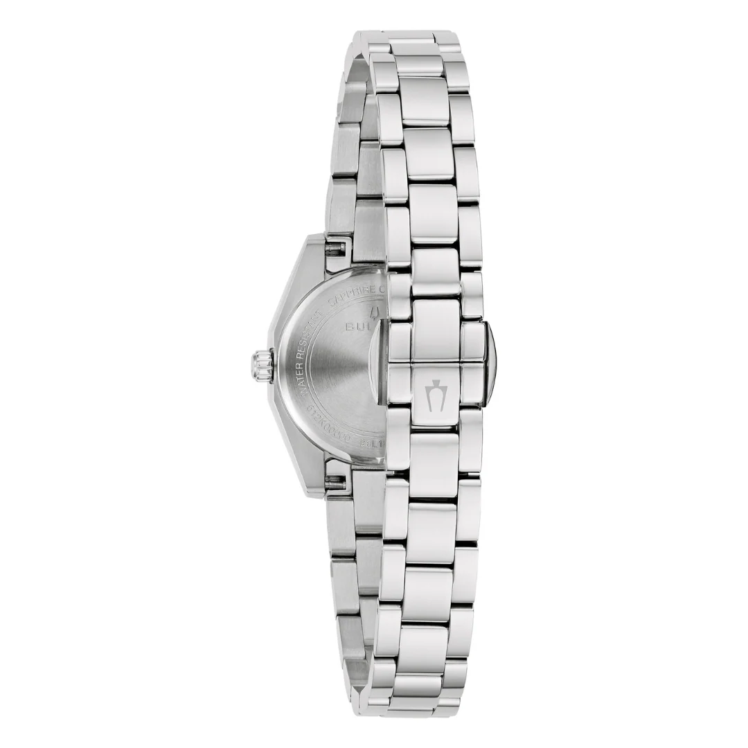 Bulova Ladies Surveyor Watch 96L345 Light Blue Dial 23mm ALL Stainless Steel - Image 3