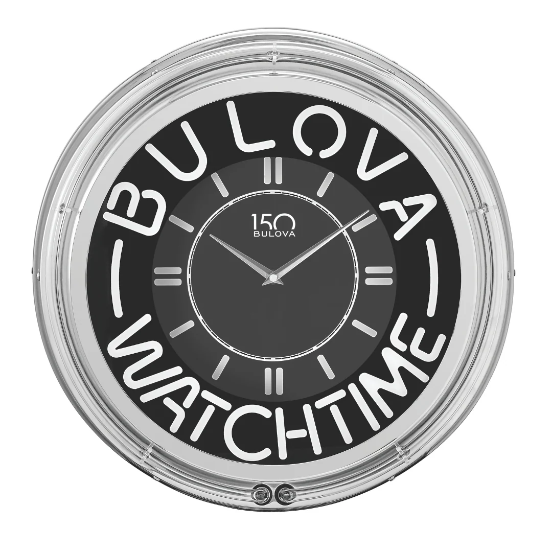 Bulova Watch Time Neon Wall Clock C1938 – Vintage Dealer Style Elegance - Image 4