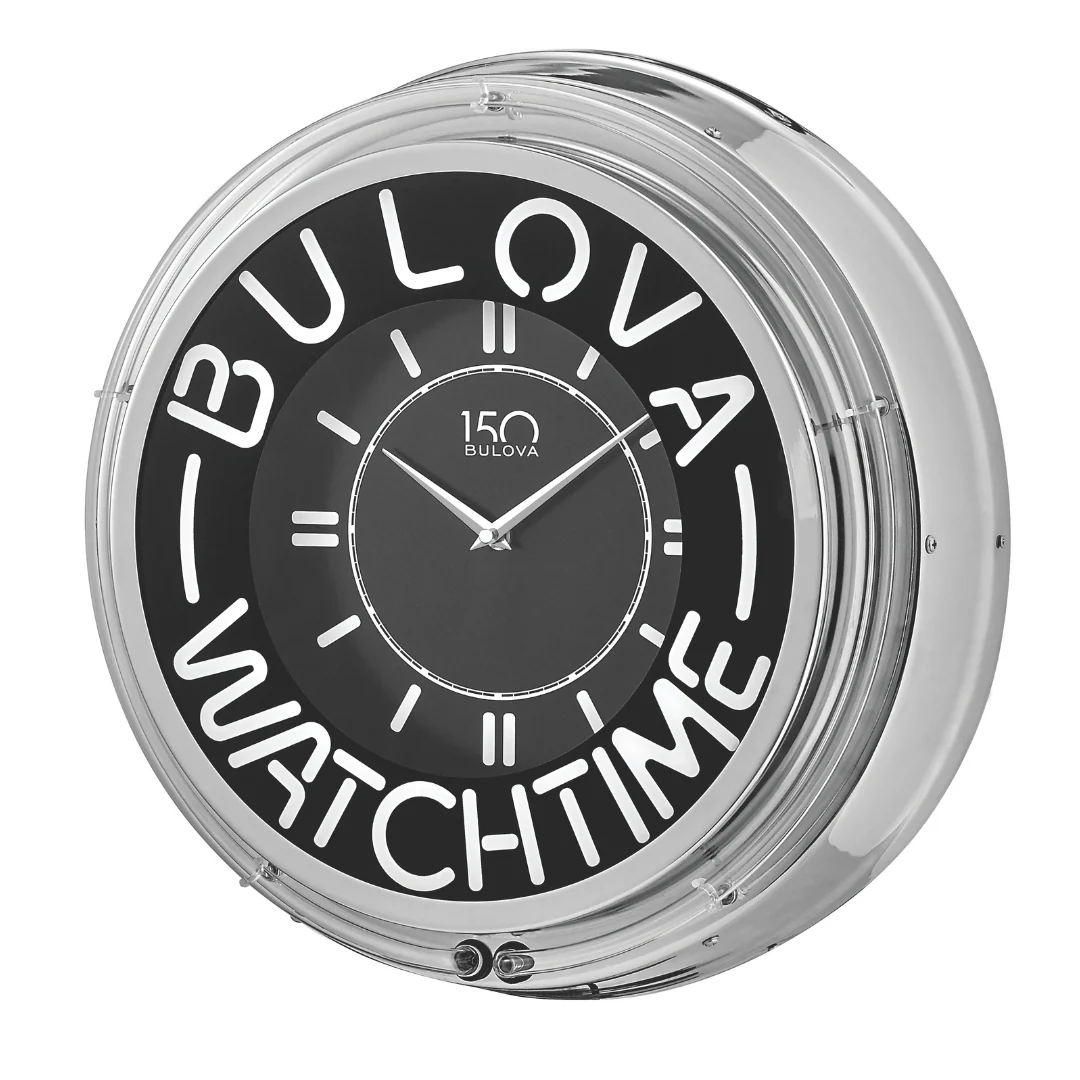 Bulova Watch Time Neon Wall Clock C1938 – Vintage Dealer Style Elegance - Image 5