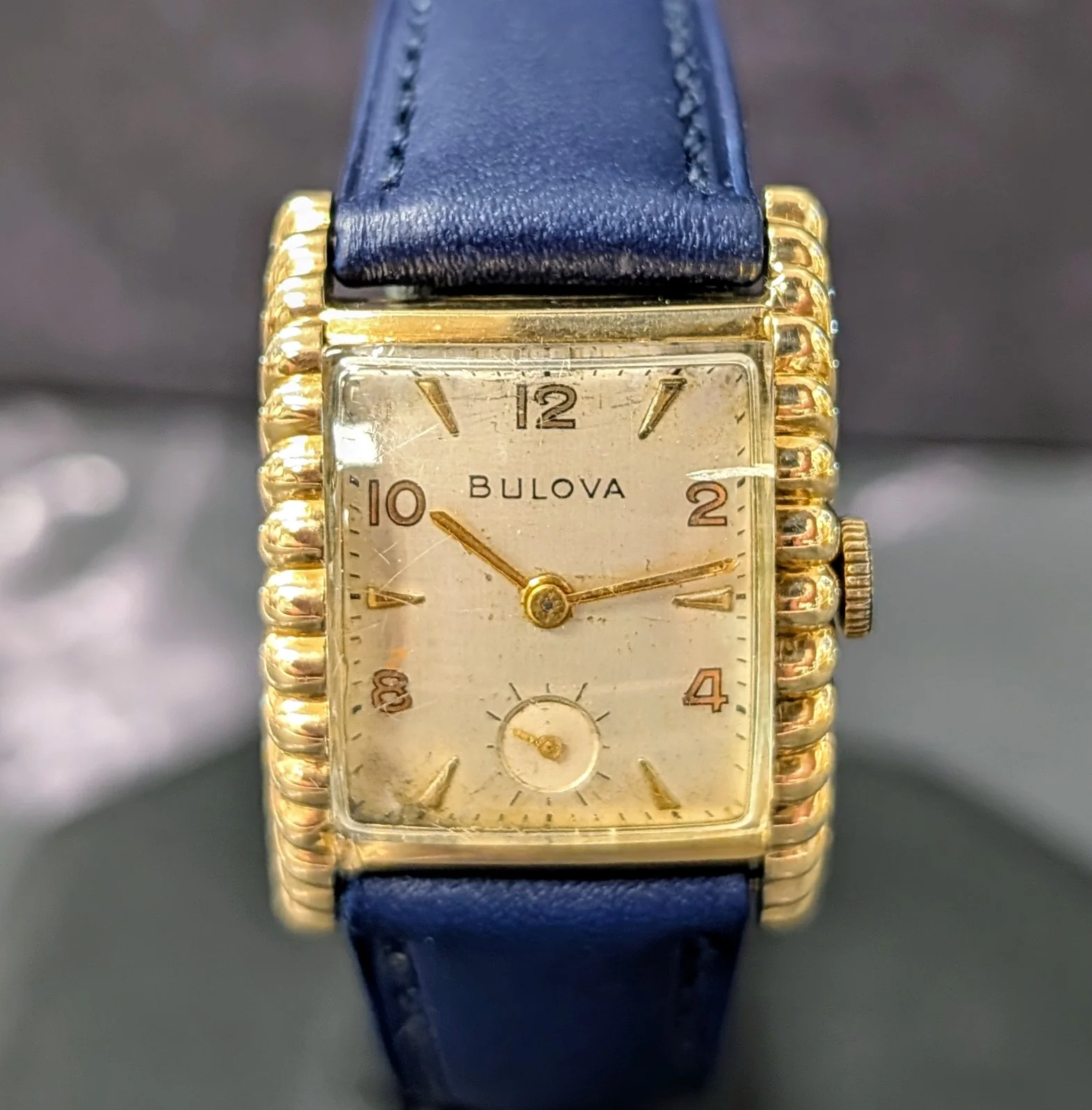 1951 Bulova Westover Watch Cal. 8AC 17 Jewels Fancy Tank Case Wristwatch U.S.A.