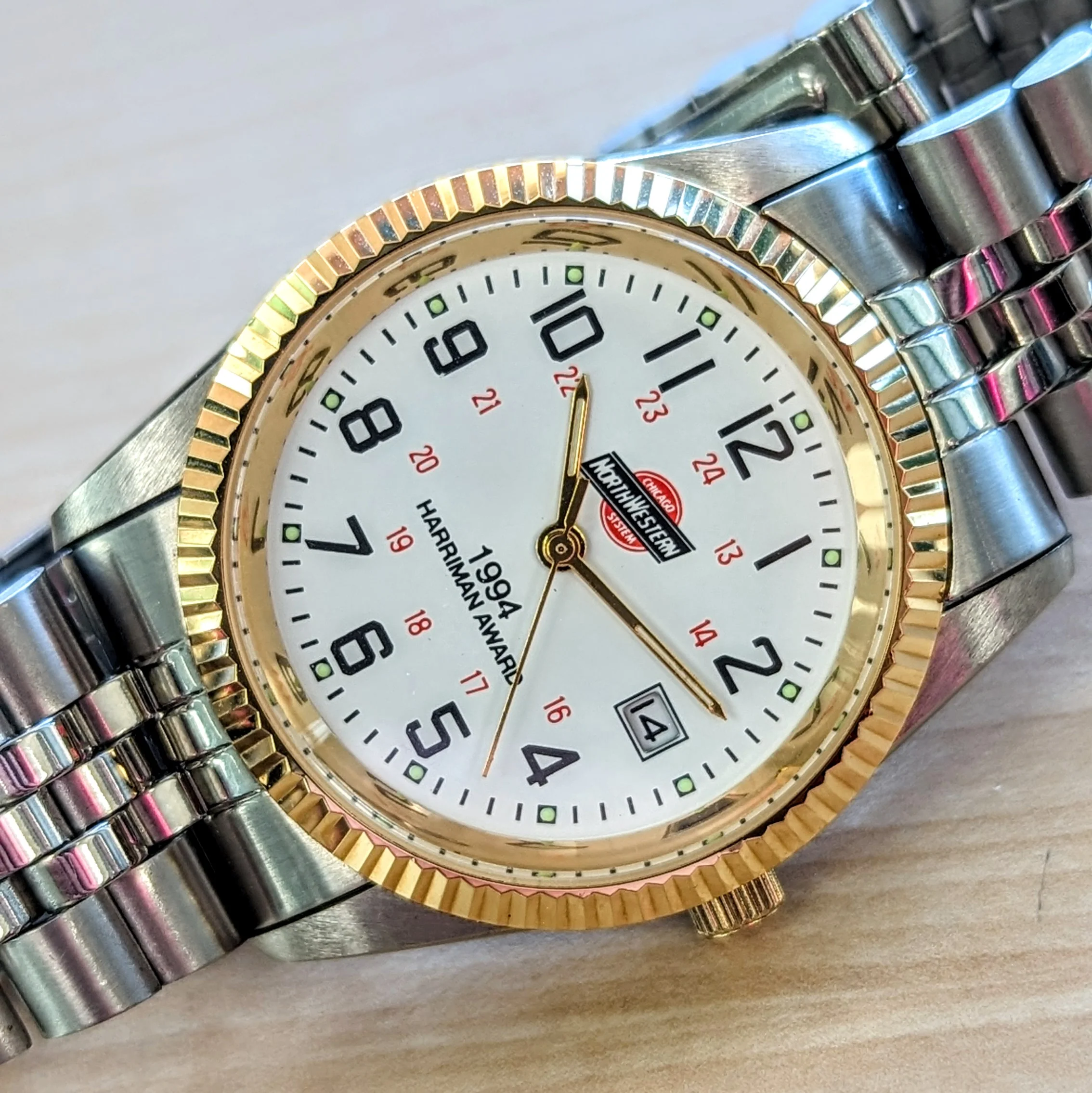 Chicago North Western Railroad System 1994 Harriman Award Watch - SEIKO EPSON VP32 Quartz Movement - Image 9