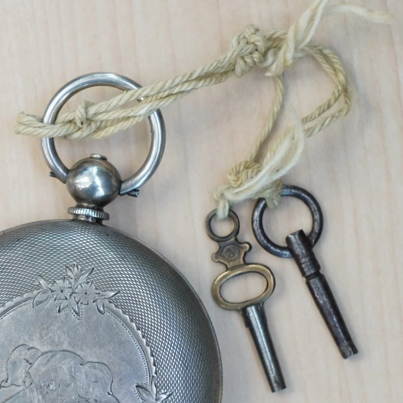 Circa 1860s M. J. TOBIAS Liverpool Pocket Watch Silver Hunter Case Key Wind Key Set England Made - Image 15