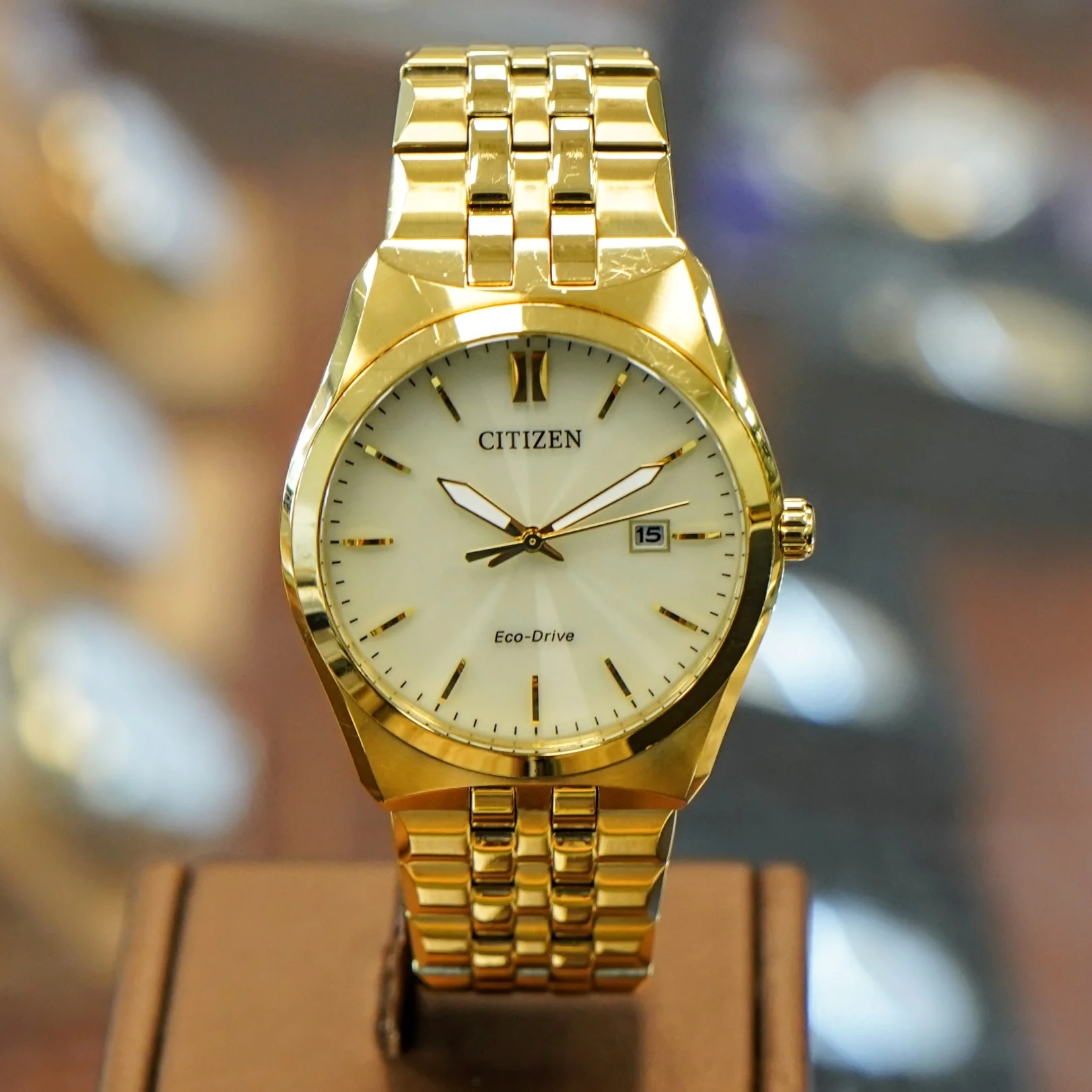 CITIZEN Corso Eco-Drive Watch BM7332-53P Date Indicator ALL Gold S.S. Wristwatch - Image 2
