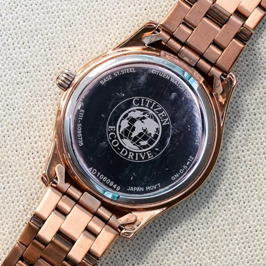 CITIZEN Dress Watch Eco-Drive EO1143-54E Date Indicator Wristwatch ALL Rose Gold S.S. - Image 10