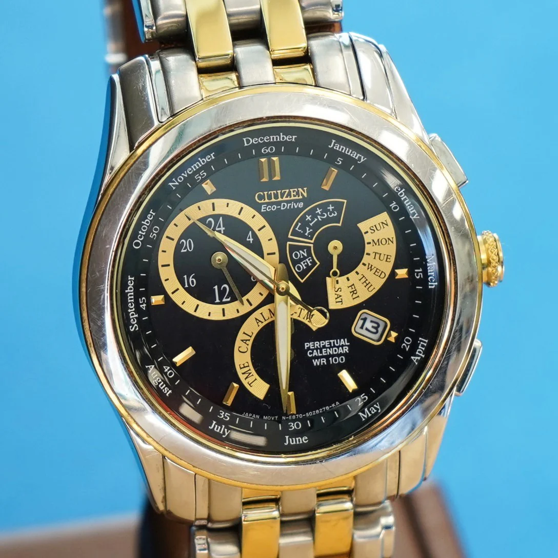 CITIZEN Eco-Drive Chandler Watch BL8004-53E Perpetual Calendar Two-Tone Wristwatch - Image 4