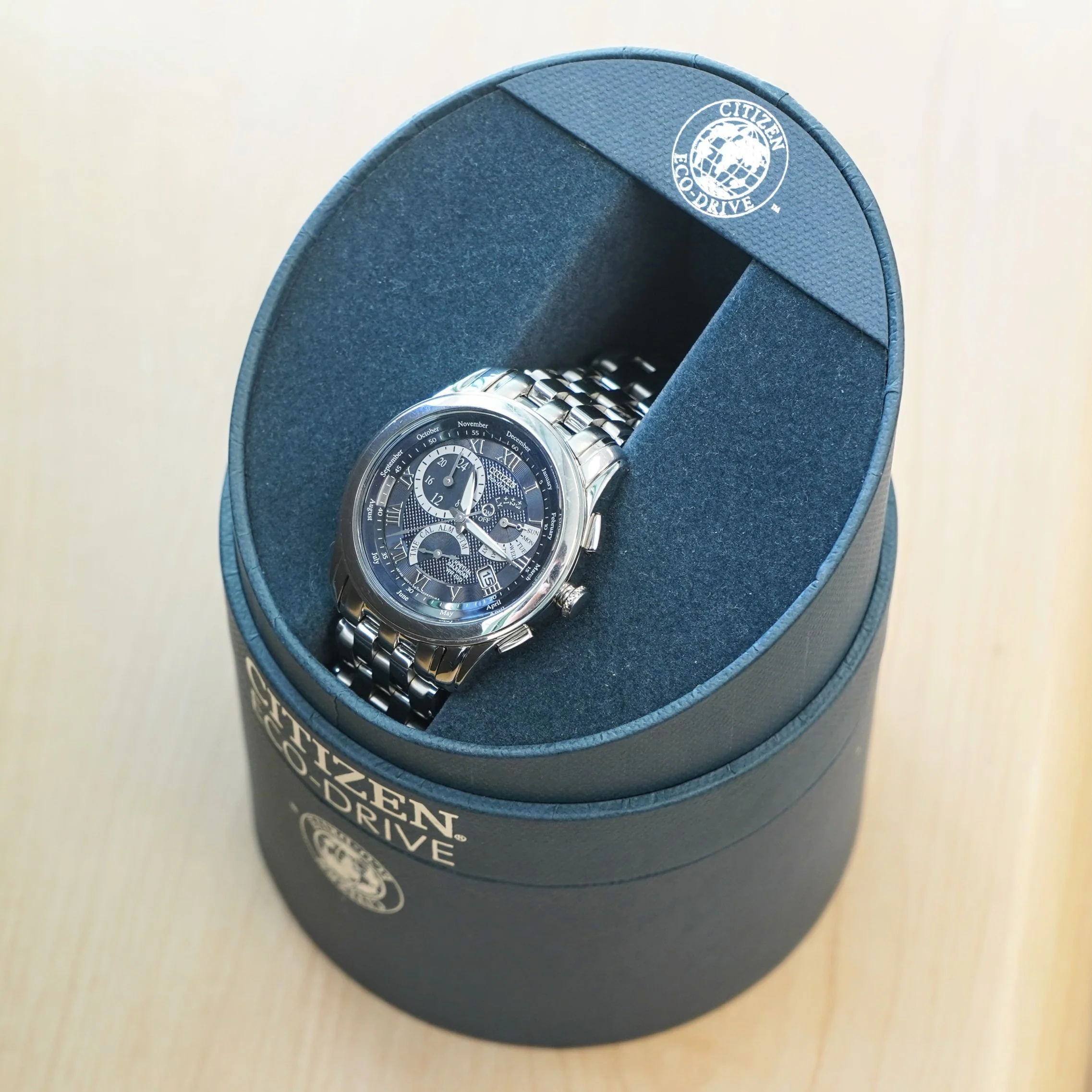 CITIZEN Eco-Drive Chandler Watch BL8004-53E Perpetual Calendar Wristwatch ALL S.S. - Boxes! - Image 13