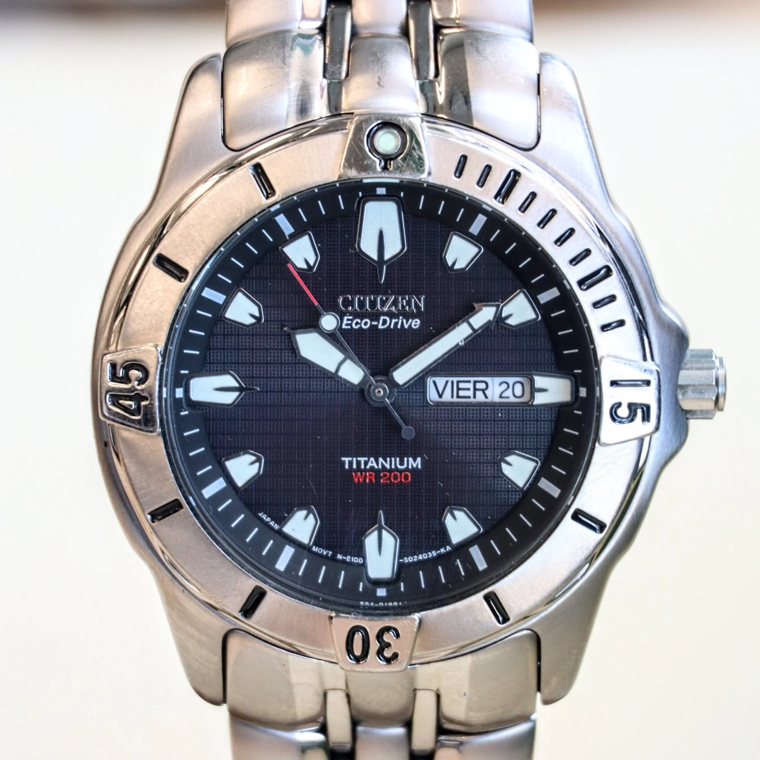 CITIZEN Eco-Drive Titanium Watch Ref. BM8230-58A Professional Diver Wristwatch WR 200 - Image 3