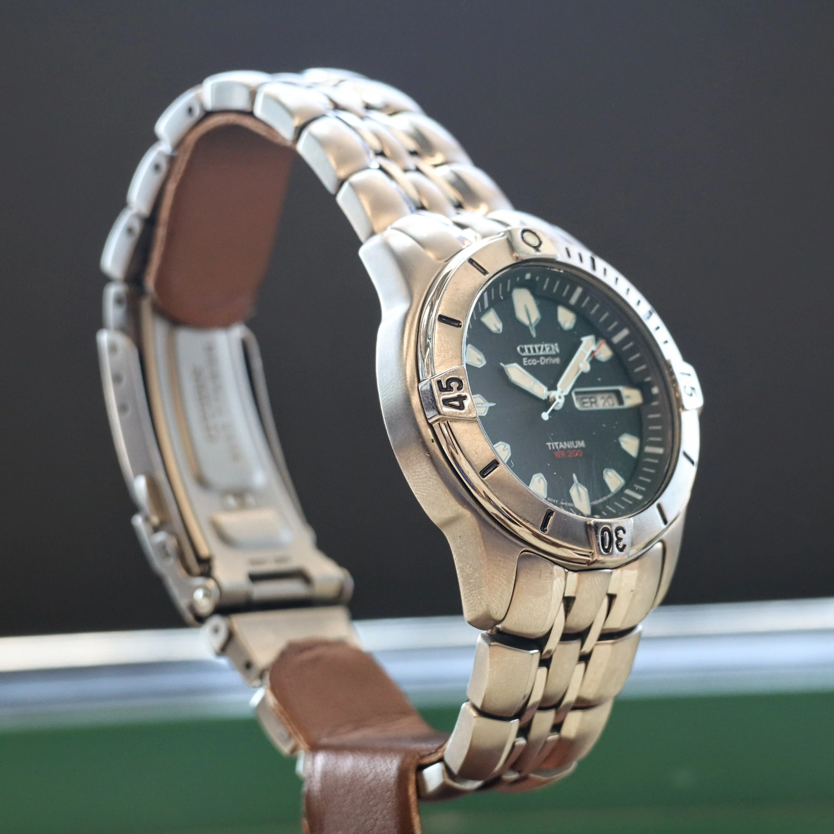 CITIZEN Eco-Drive Titanium Watch Ref. BM8230-58A Professional Diver Wristwatch WR 200 - Image 5