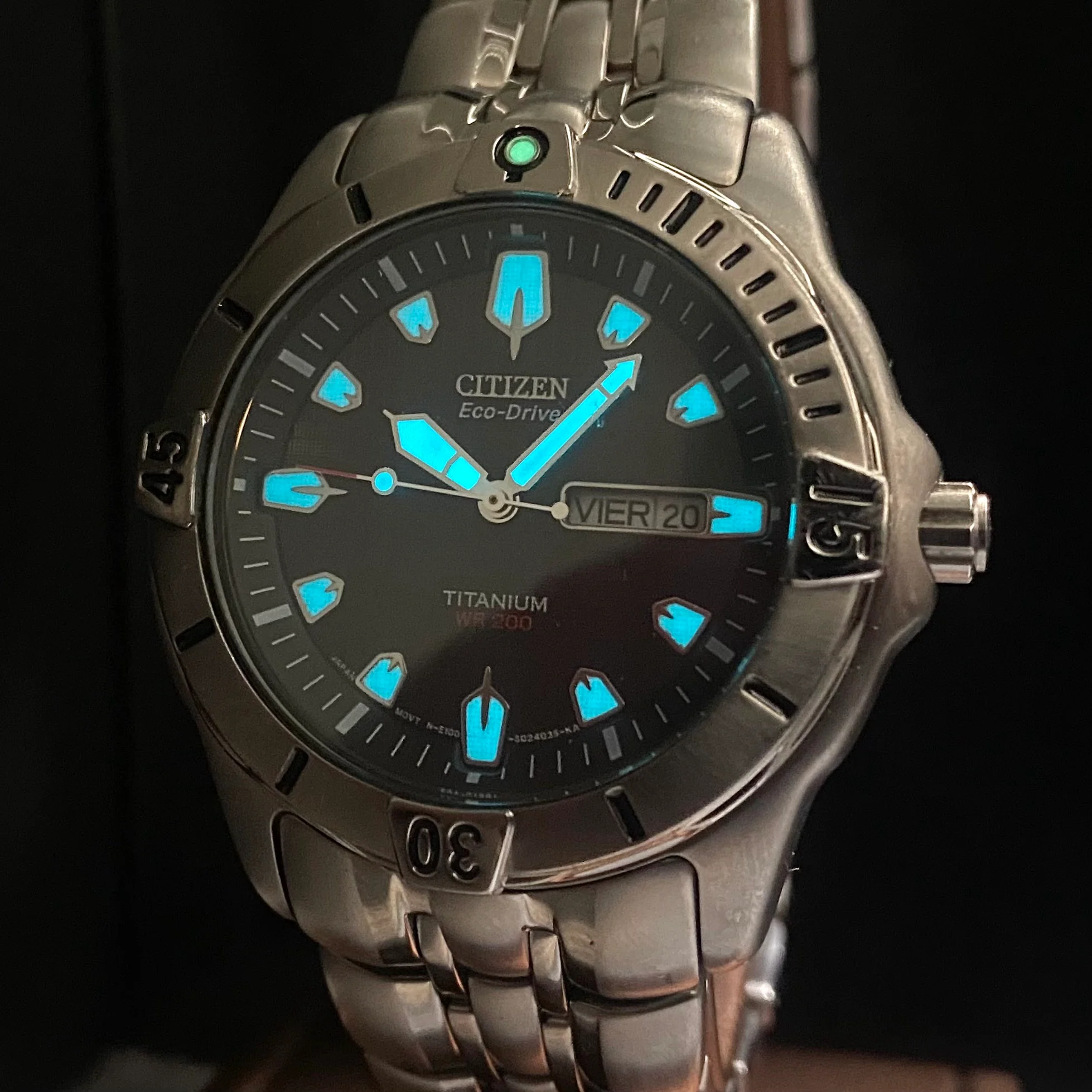 CITIZEN Eco-Drive Titanium Watch Ref. BM8230-58A Professional Diver Wristwatch WR 200 - Image 7