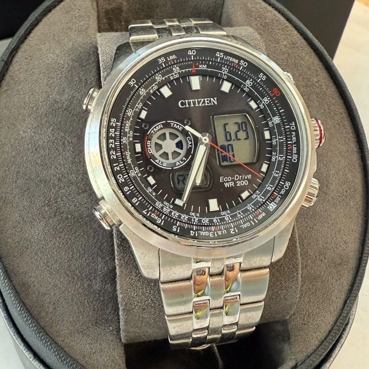 Citizen Promaster Air Eco-Drive JZ1060-76E Pilot Watch ALL SS Box Papers Japan - Image 4