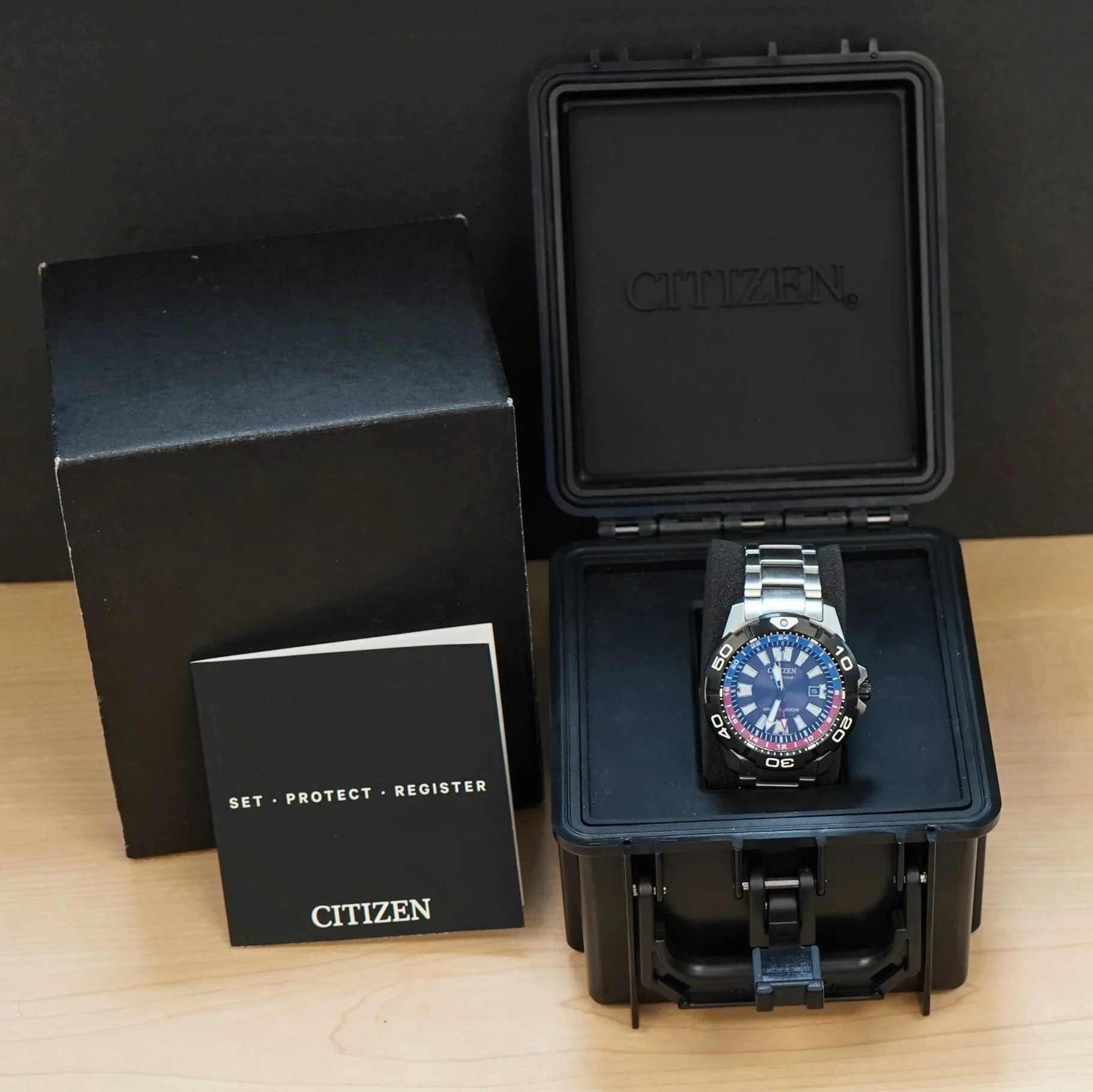 CITIZEN Promaster GMT Diver Eco-Drive Watch BJ7128-59E - ALL Original Double BOX! - Image 12
