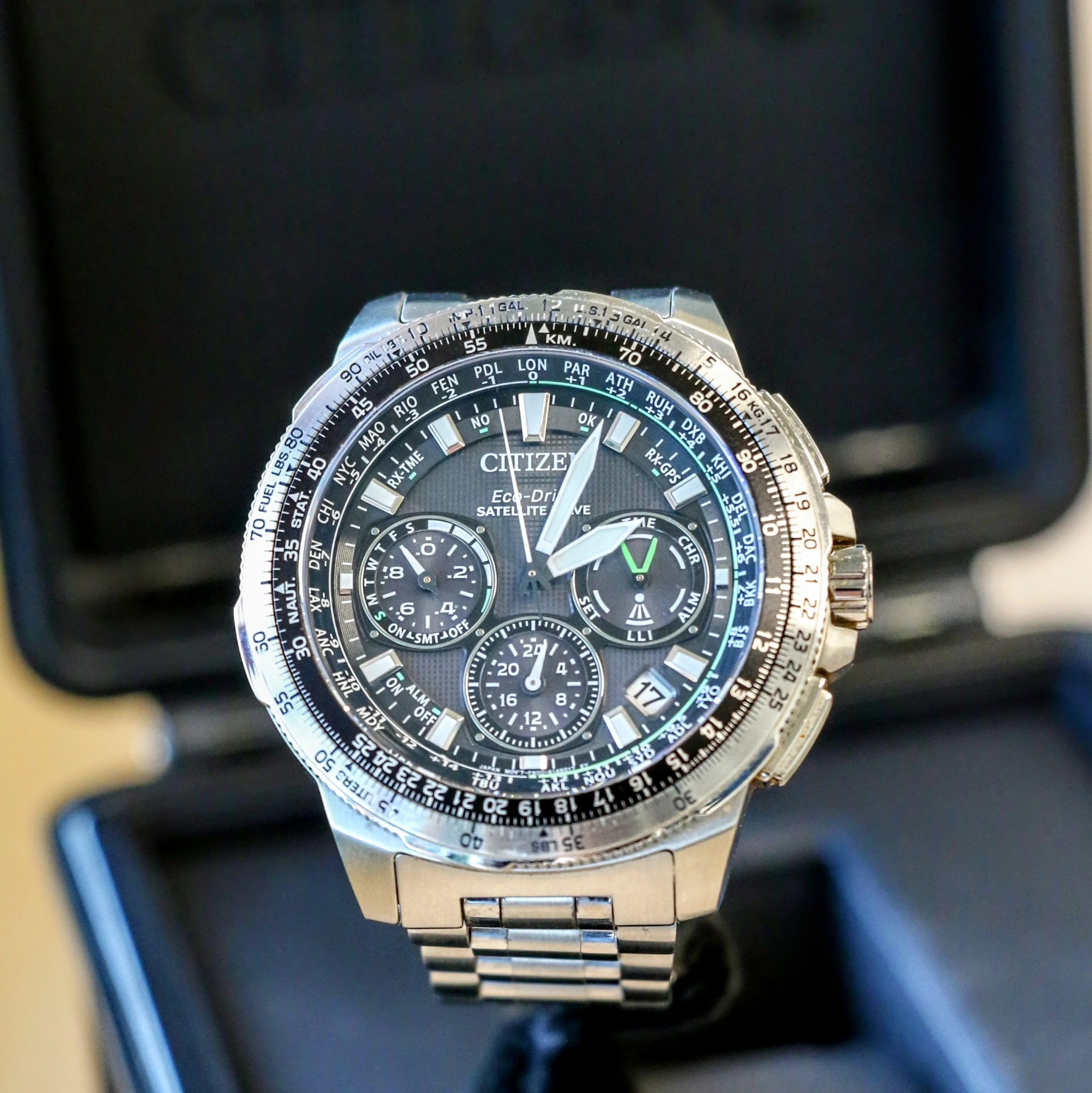 CITIZEN Promaster Navihawk GPS Satellite Wave Wristwatch Eco-Drive Chronograph Watch CC9030-51E - Image 11