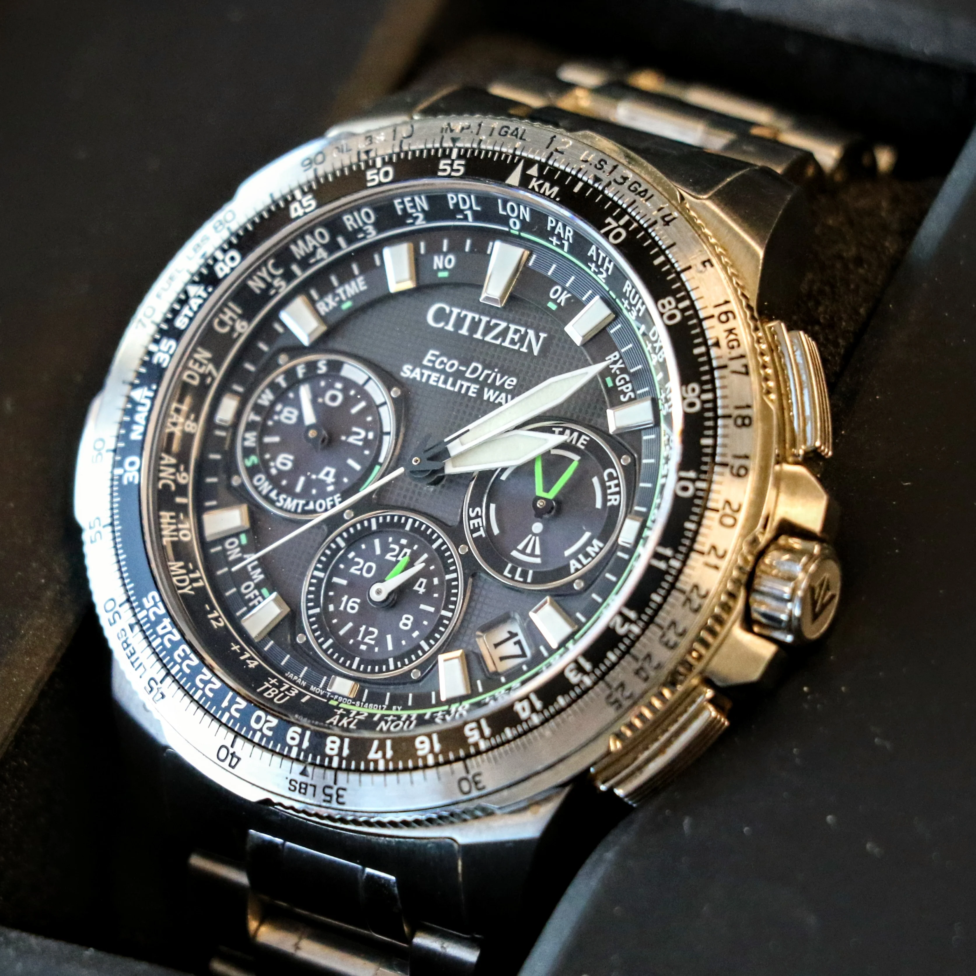 CITIZEN Promaster Navihawk GPS Satellite Wave Wristwatch Eco-Drive Chronograph Watch CC9030-51E - Image 12