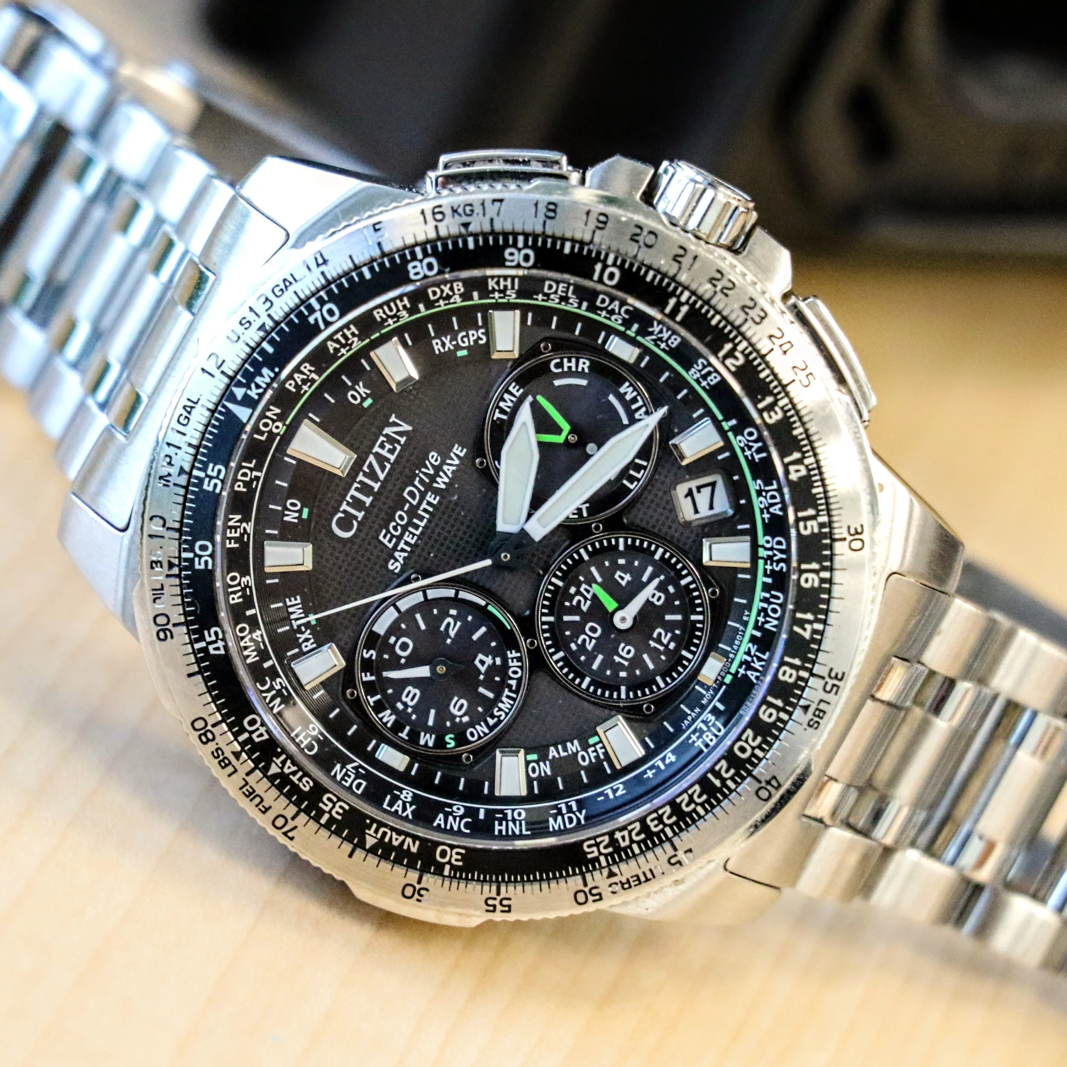 CITIZEN Promaster Navihawk GPS Satellite Wave Wristwatch Eco-Drive Chronograph Watch CC9030-51E - Image 13
