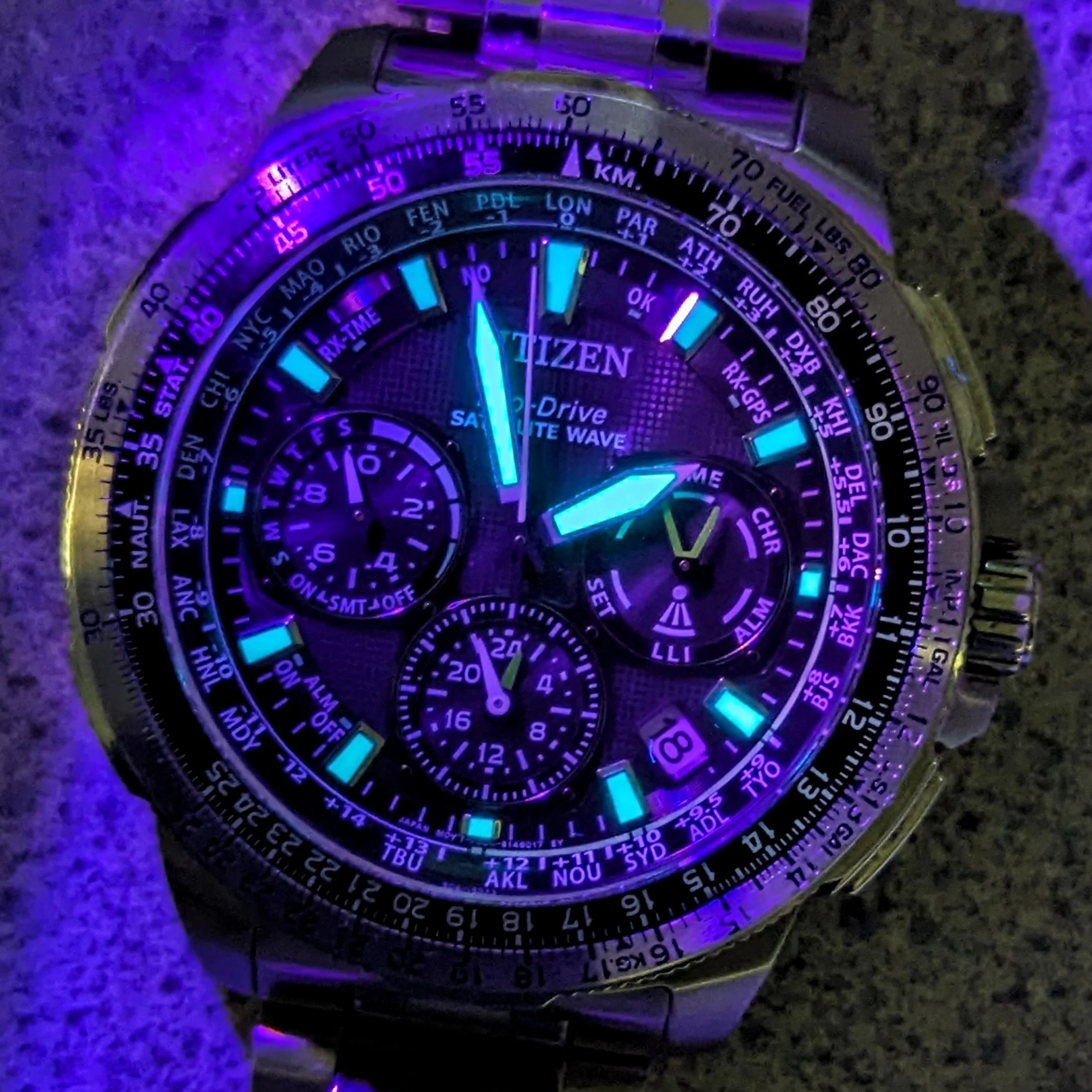 CITIZEN Promaster Navihawk GPS Satellite Wave Wristwatch Eco-Drive Chronograph Watch CC9030-51E - Image 15