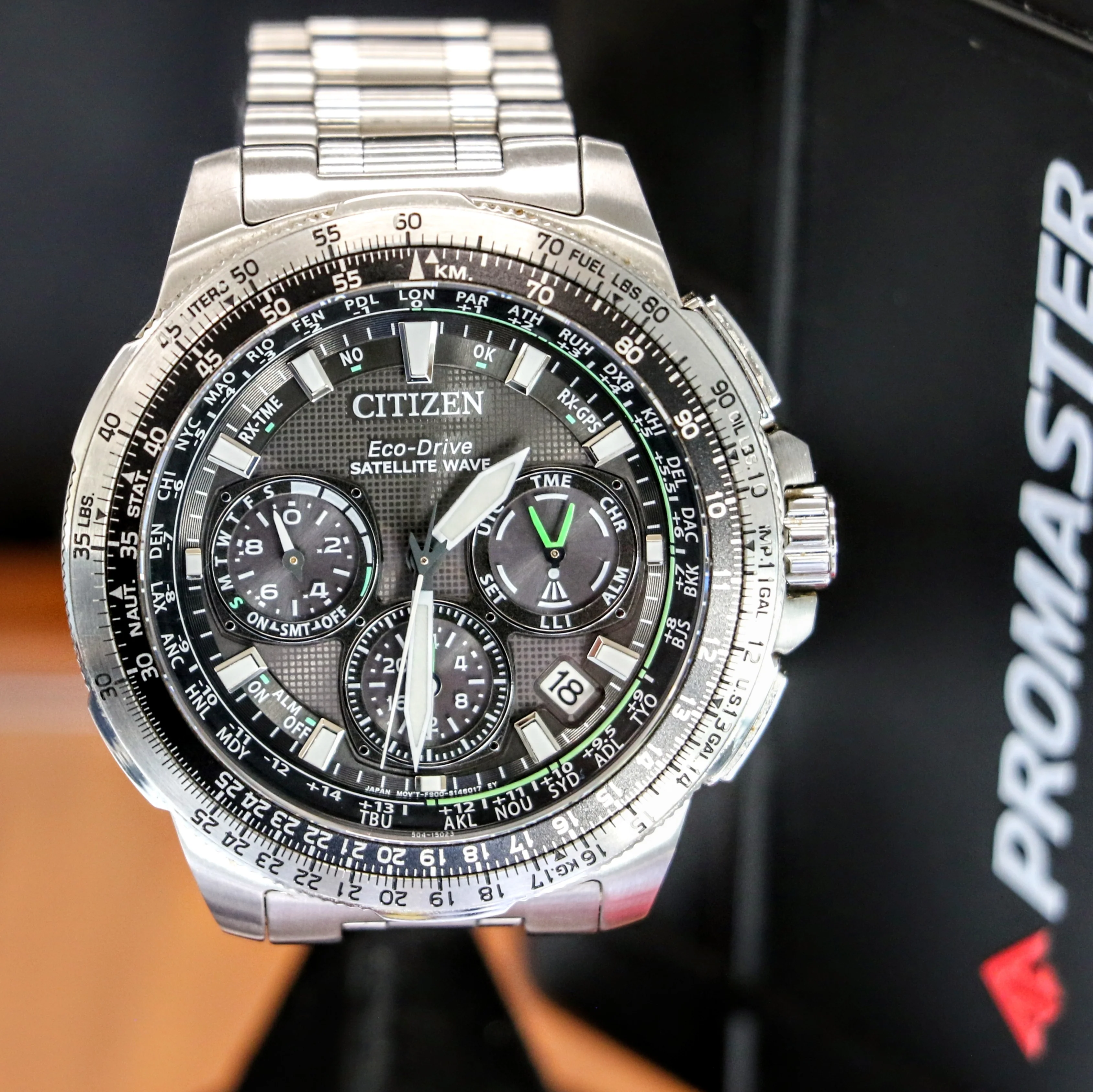 CITIZEN Promaster Navihawk GPS Satellite Wave Wristwatch Eco-Drive Chronograph Watch CC9030-51E - Image 3