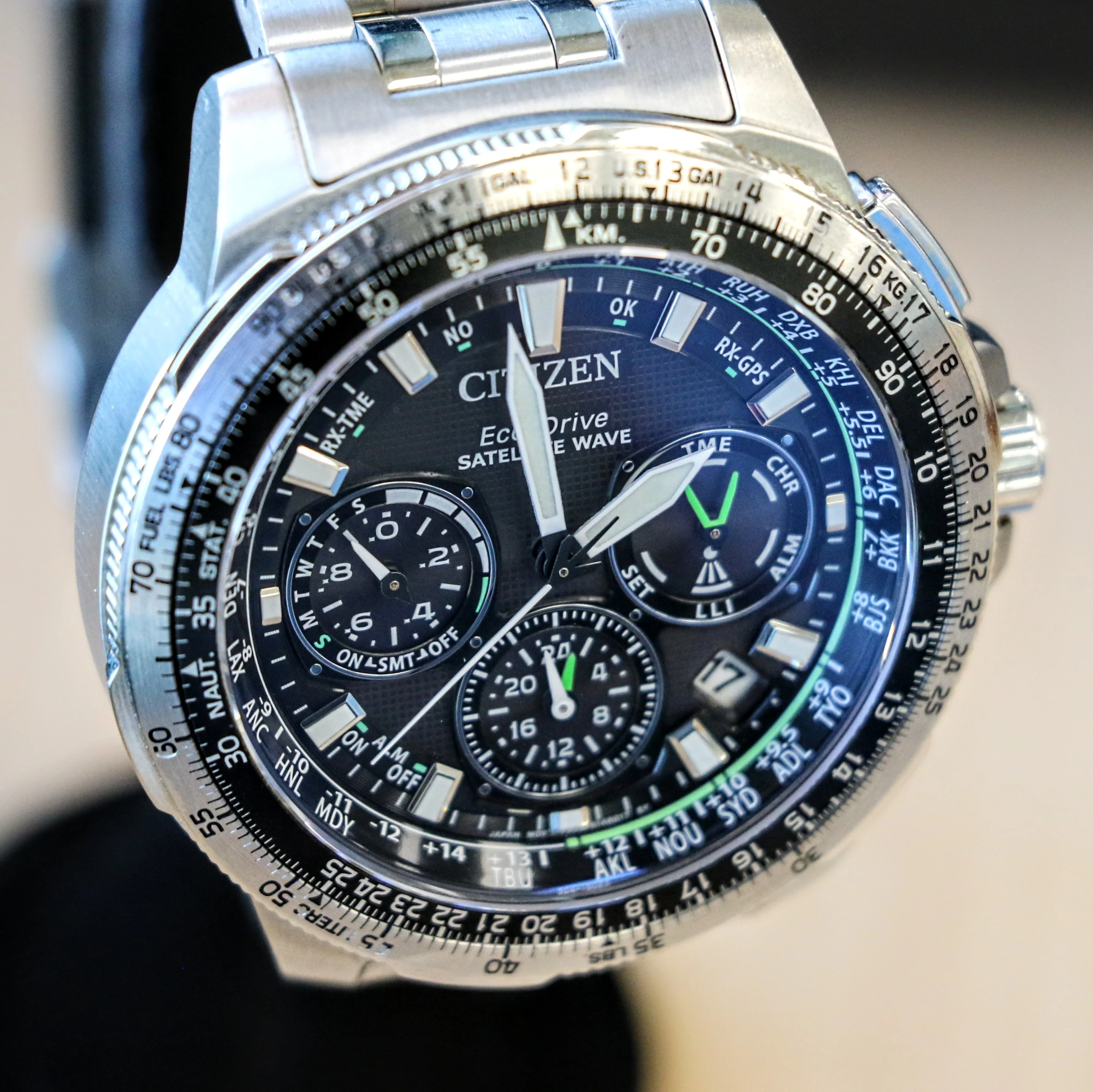 CITIZEN Promaster Navihawk GPS Satellite Wave Wristwatch Eco-Drive Chronograph Watch CC9030-51E - Image 4