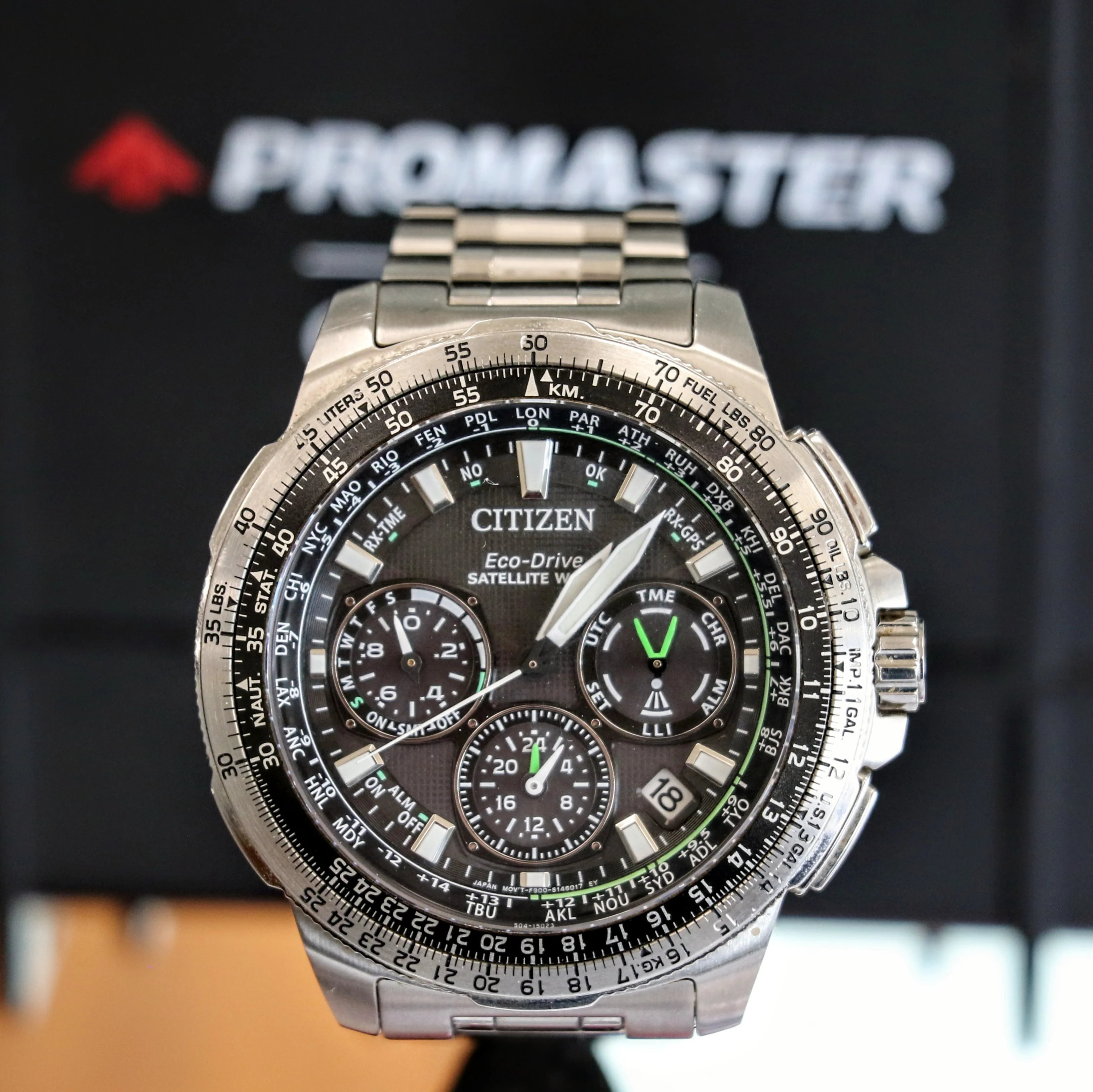 CITIZEN Promaster Navihawk GPS Satellite Wave Wristwatch Eco-Drive Chronograph Watch CC9030-51E - Image 6