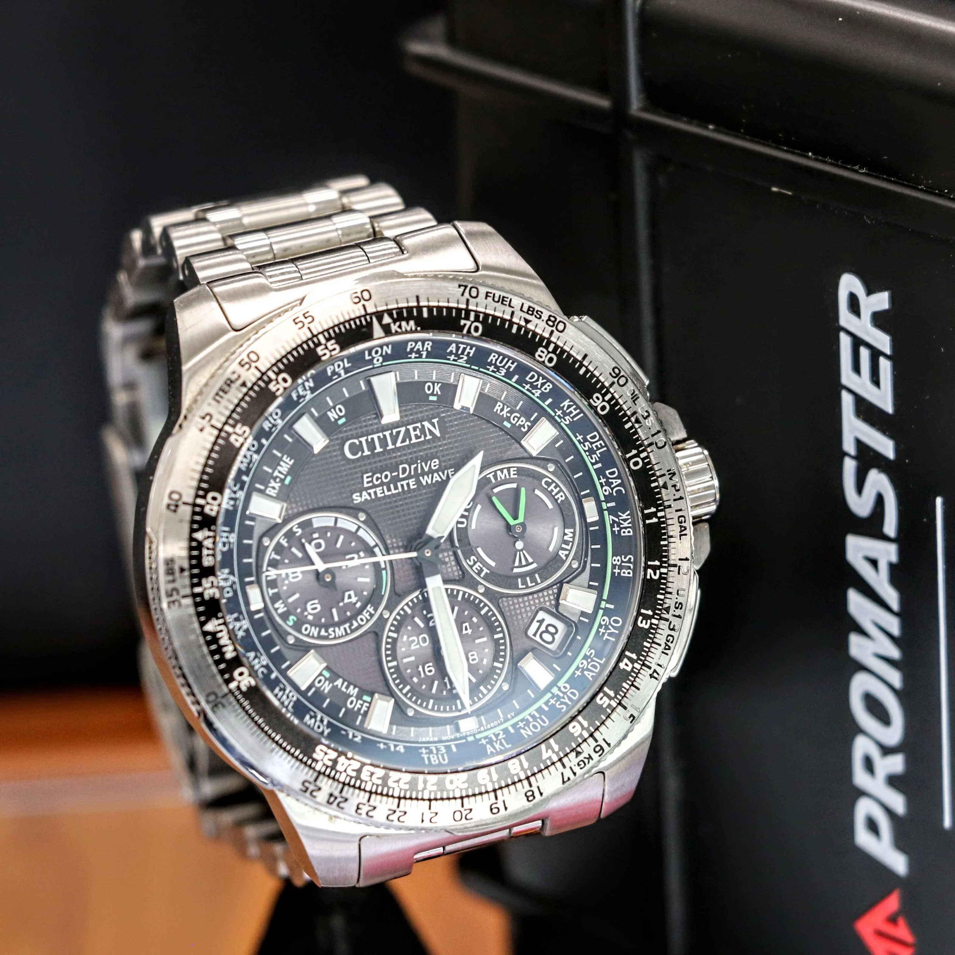CITIZEN Promaster Navihawk GPS Satellite Wave Wristwatch Eco-Drive Chronograph Watch CC9030-51E - Image 9