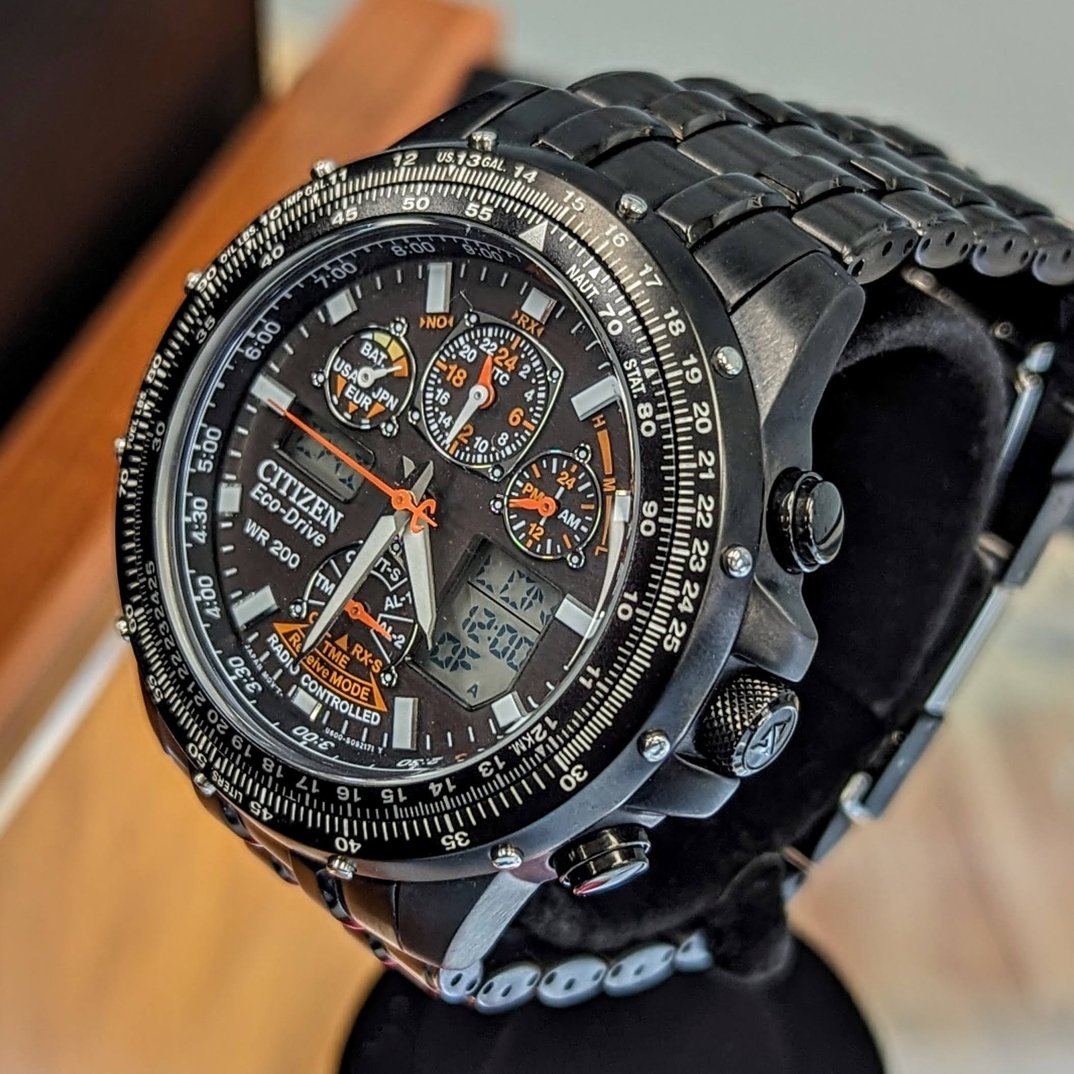 CITIZEN Promaster Skyhawk A-T Wristwatch Radio Controlled Eco-Drive “Black Eagle” JY0005-50E - Image 6