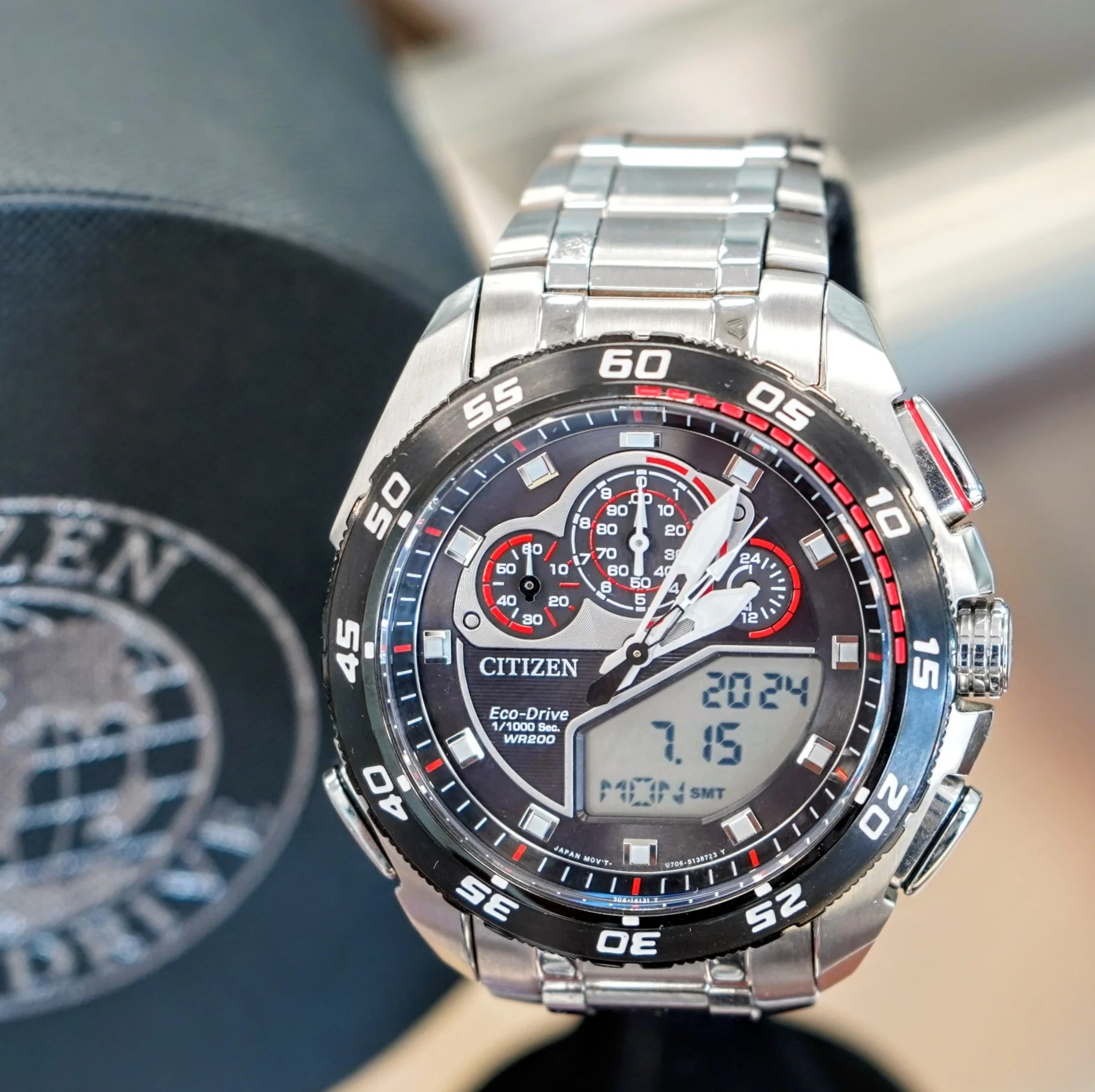 CITIZEN Promaster SST Watch Eco-Drive Chronograph Wristwatch Ref. JW0111-55E ALL Original, Box & Papers! - Image 4