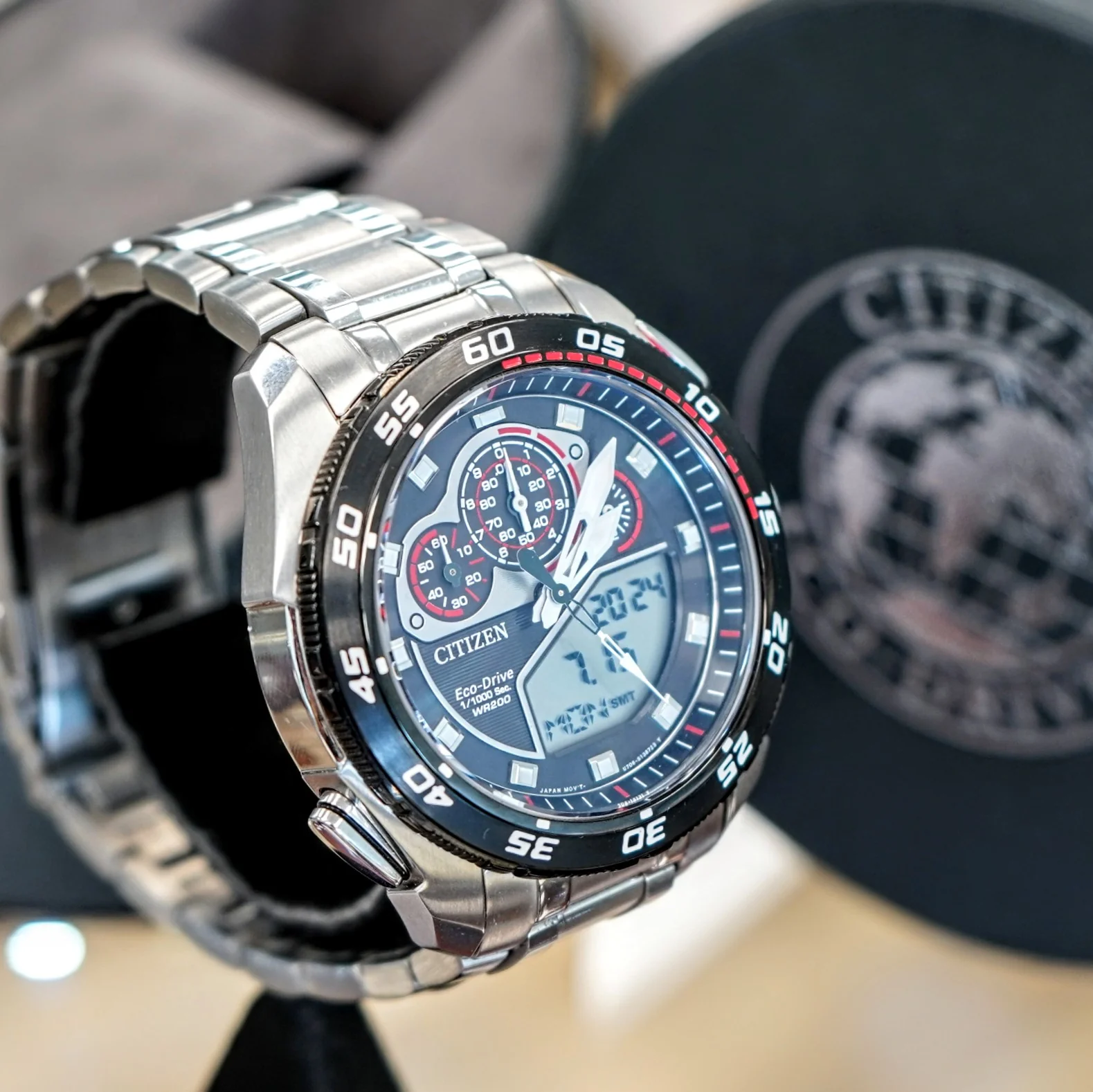 CITIZEN Promaster SST Watch Eco-Drive Chronograph Wristwatch Ref. JW0111-55E ALL Original, Box & Papers! - Image 5