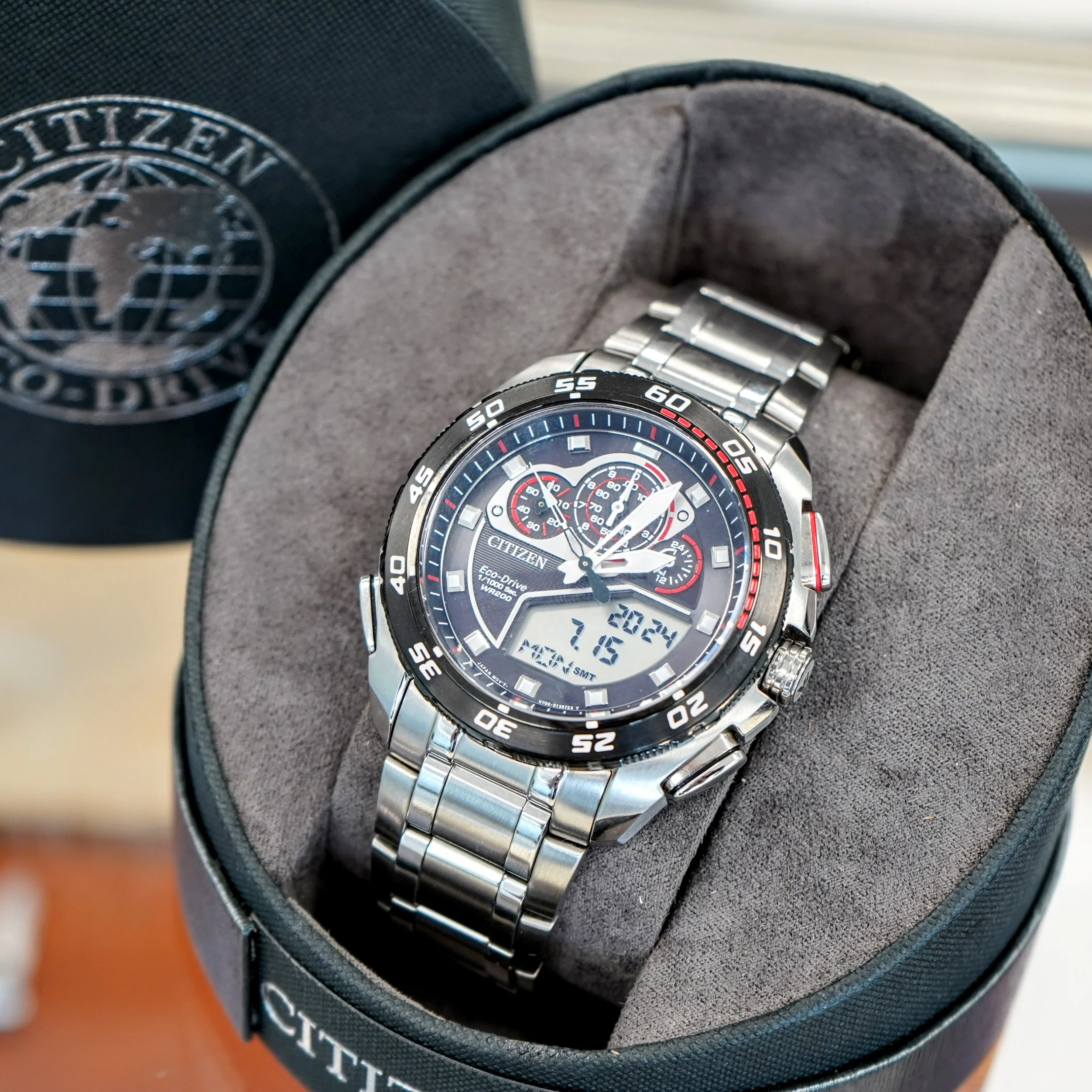 CITIZEN Promaster SST Watch Eco-Drive Chronograph Wristwatch Ref. JW0111-55E ALL Original, Box & Papers! - Image 7