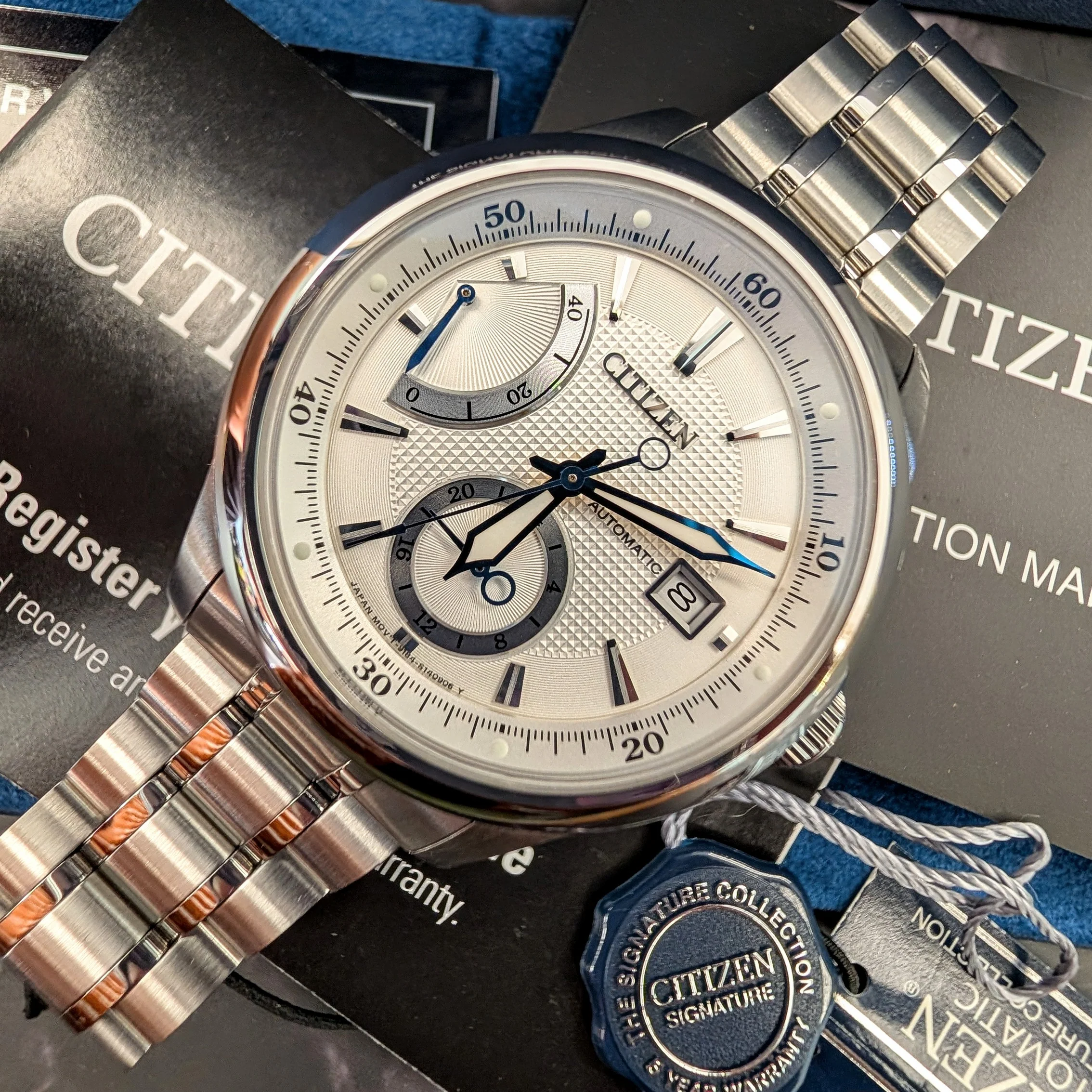 Citizen Signature Grand Classic Automatic Watch NB3010-52A 43mm Wristwatch B&P - Image 3
