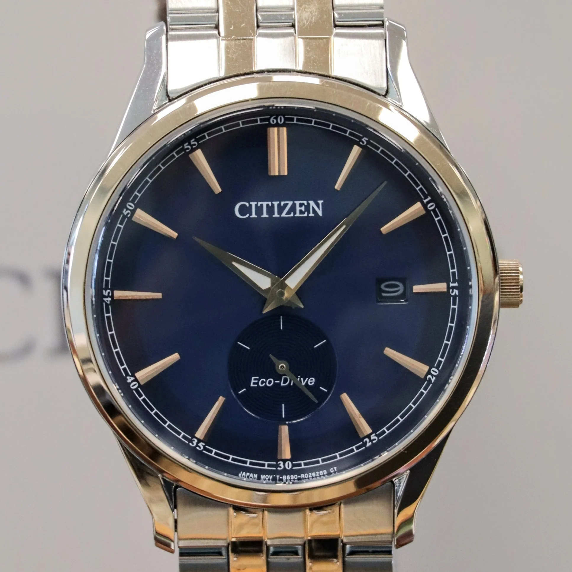 CITIZEN Weekender Eco-Drive Watch BV1113-53L ALL Two-Tone S.S. Blue Dial - Box & Papers! - Image 2